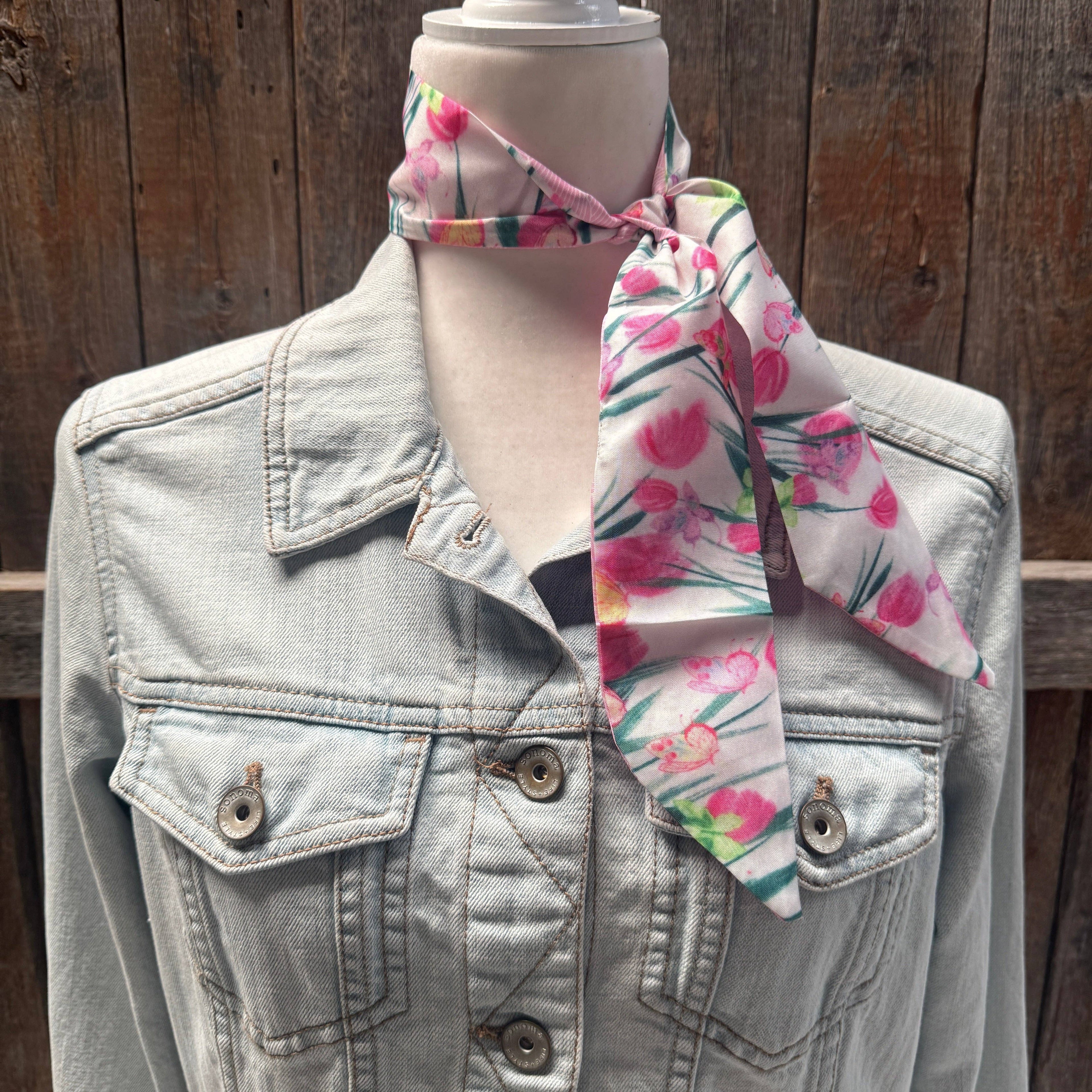 Pink Western Twilly Scarf