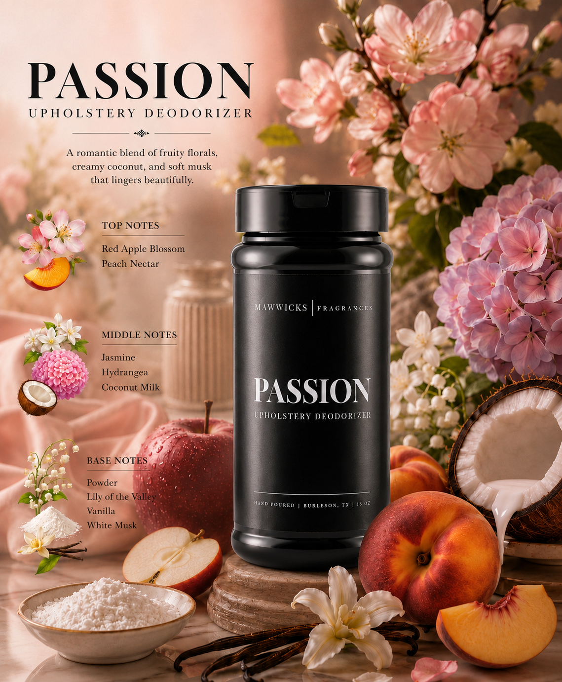 Scented Upholstery Deodorizer: Enchanted Rouge