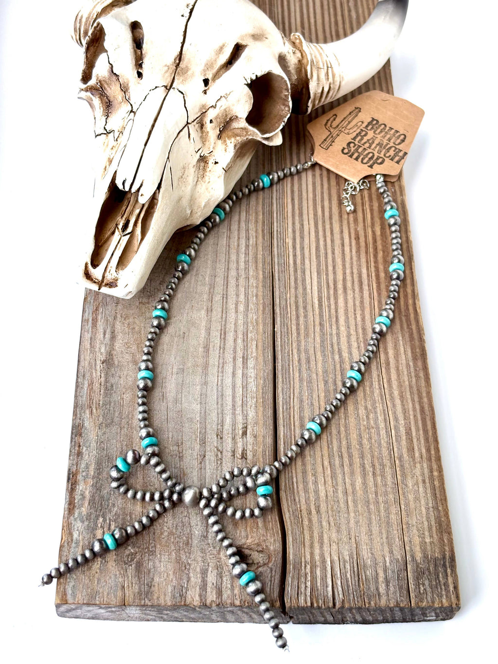 Western Style Navajo Pearl Bow Necklace