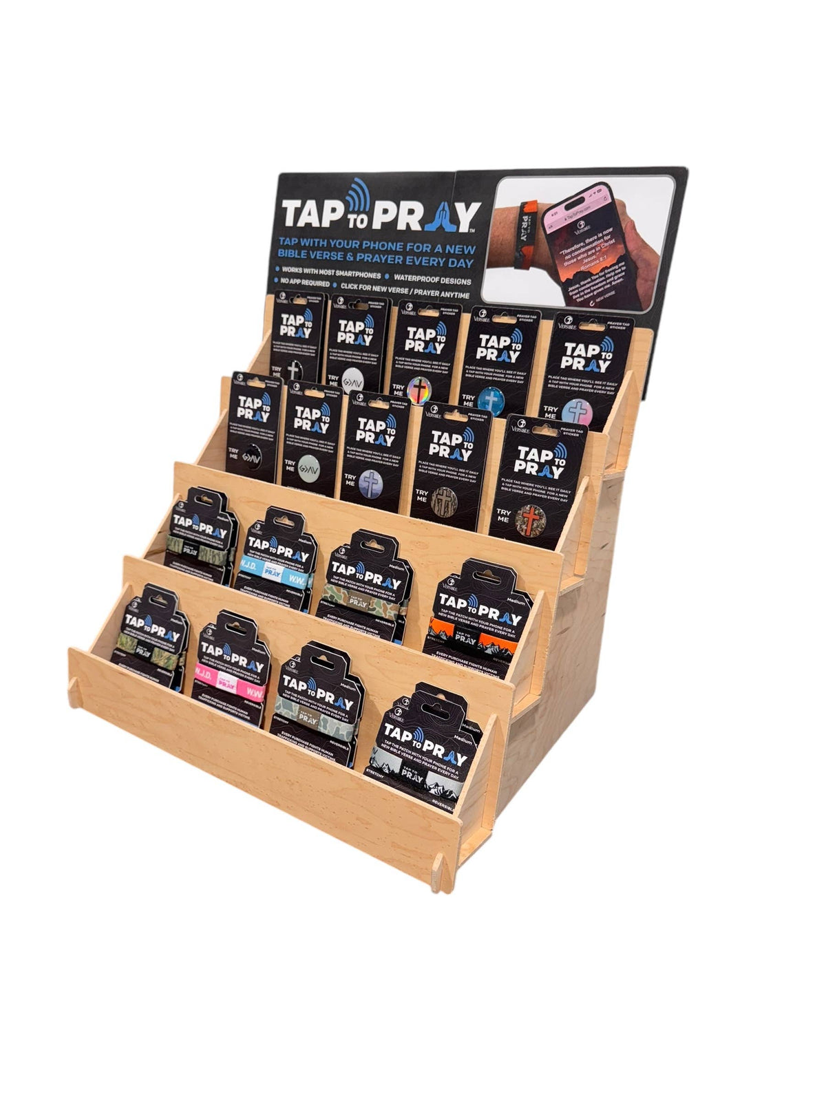 Tap To Pray™ Wristbands - Jesus Is Lord/ Powered by Faith