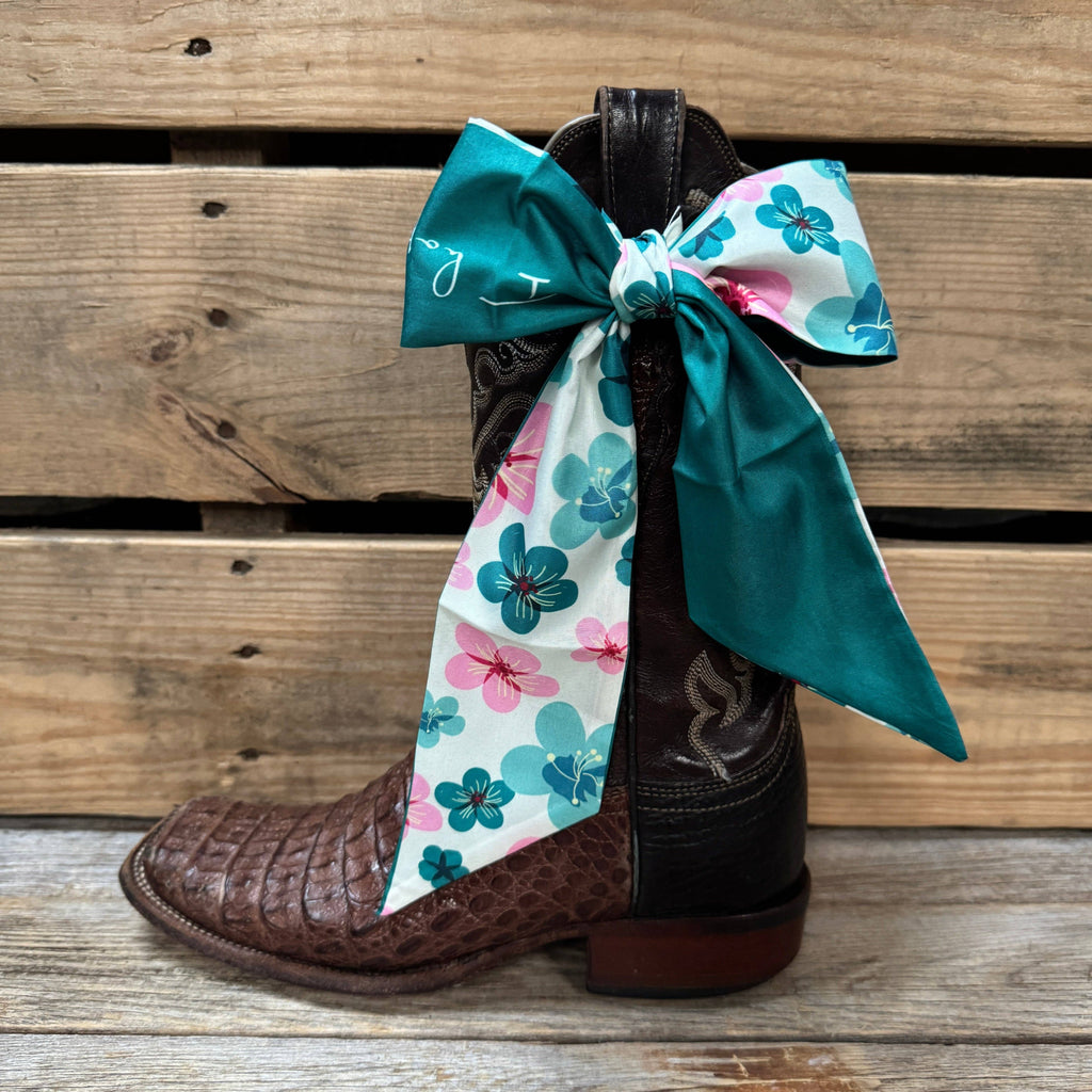 Pink and Teal Western Twilly Scarf