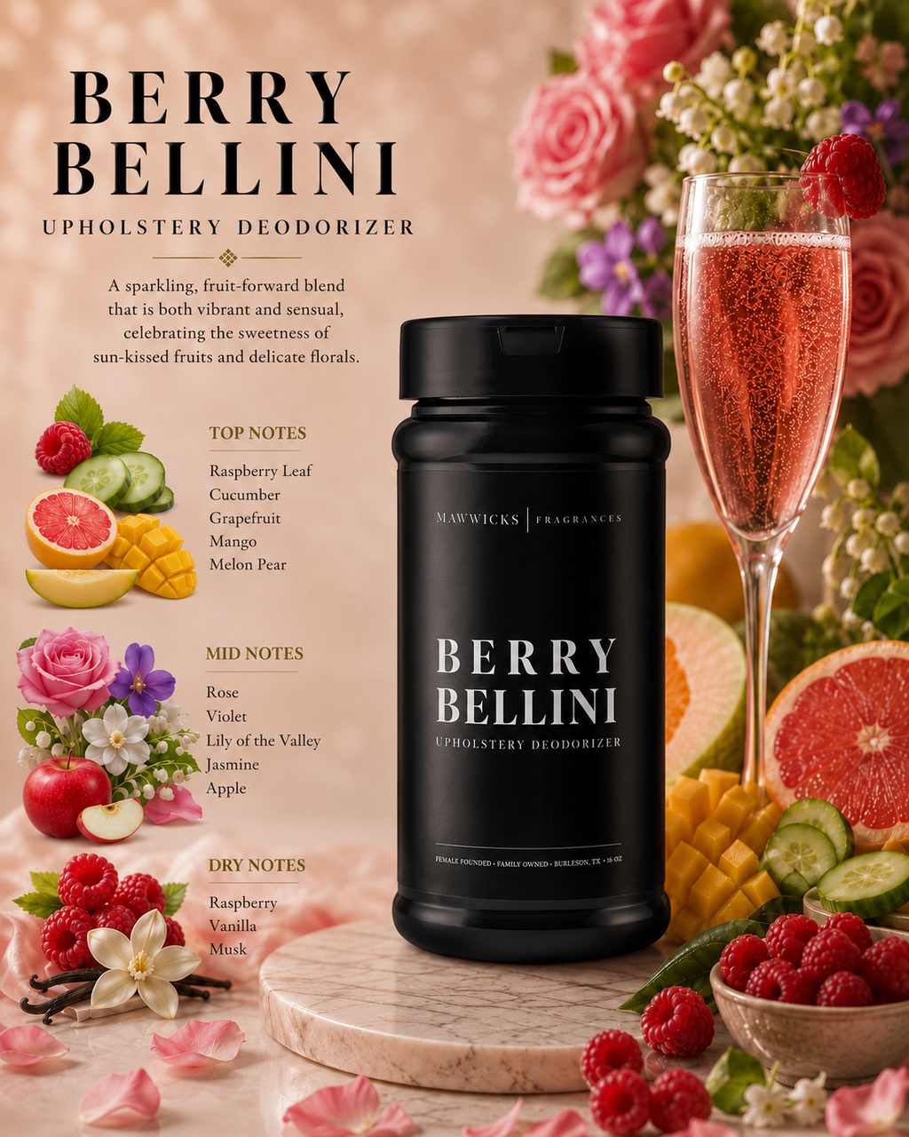 Scented Upholstery Deodorizer: Luxe