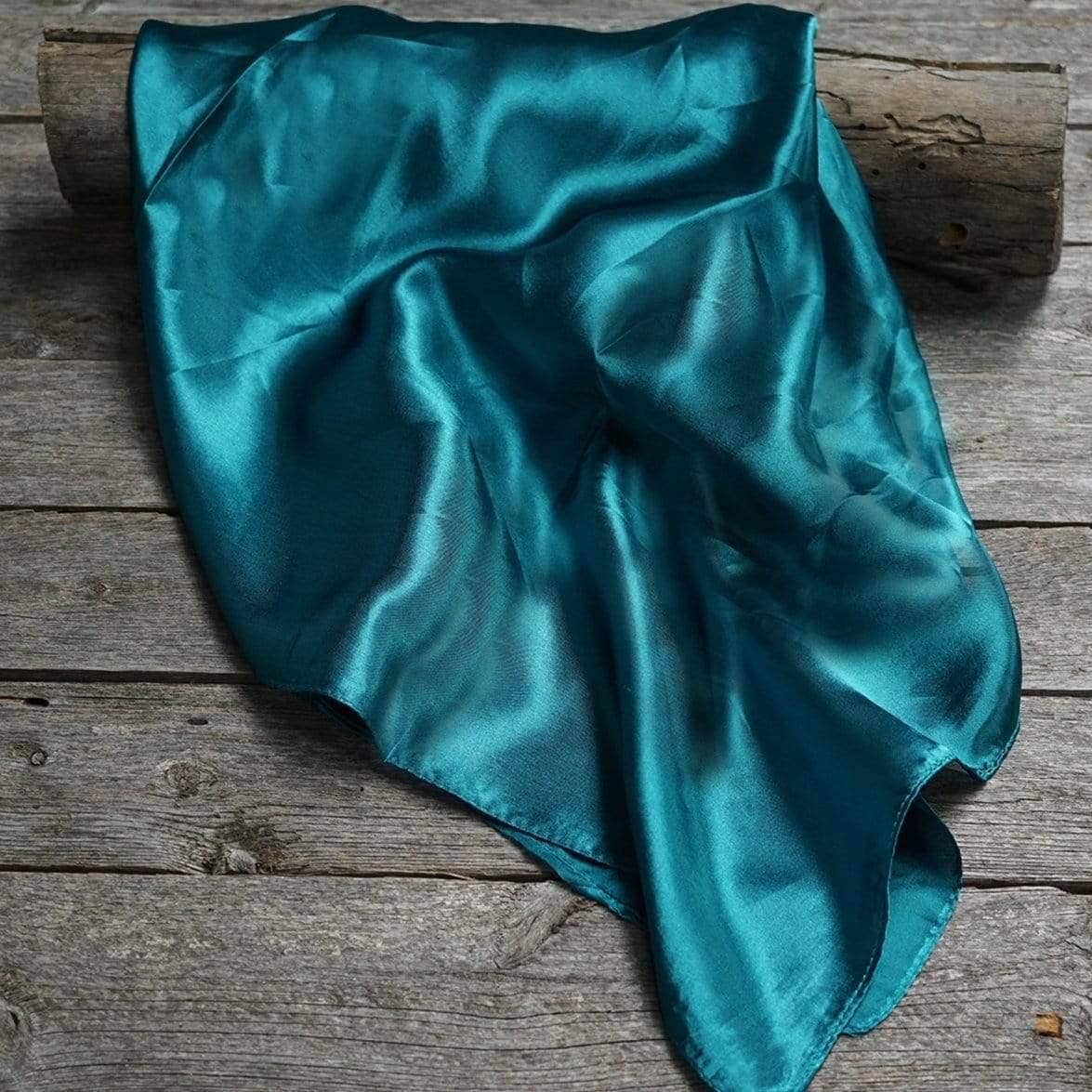 35X35" Solid Teal  Wild Rag - Western Scarf