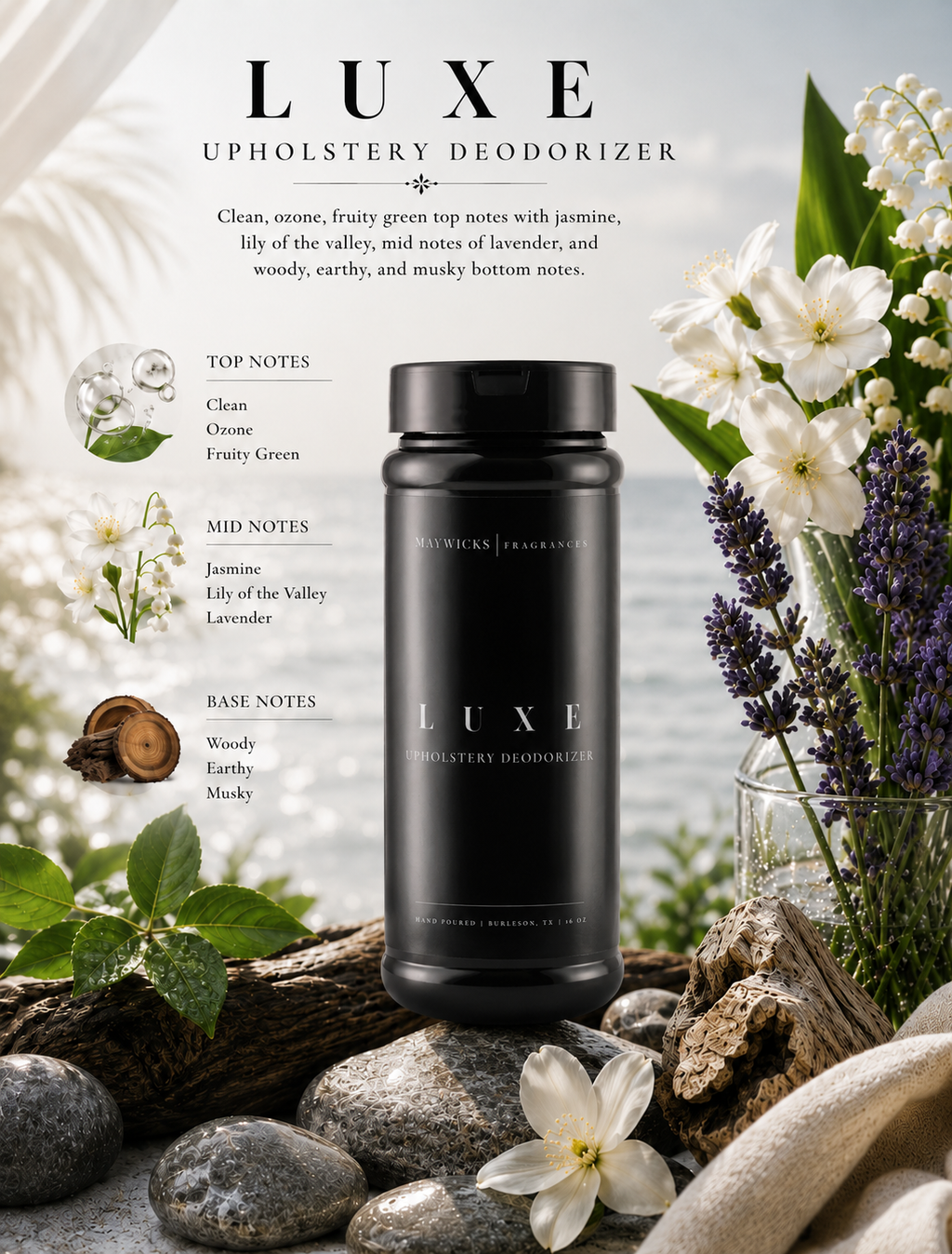 Scented Upholstery Deodorizer: Luxe