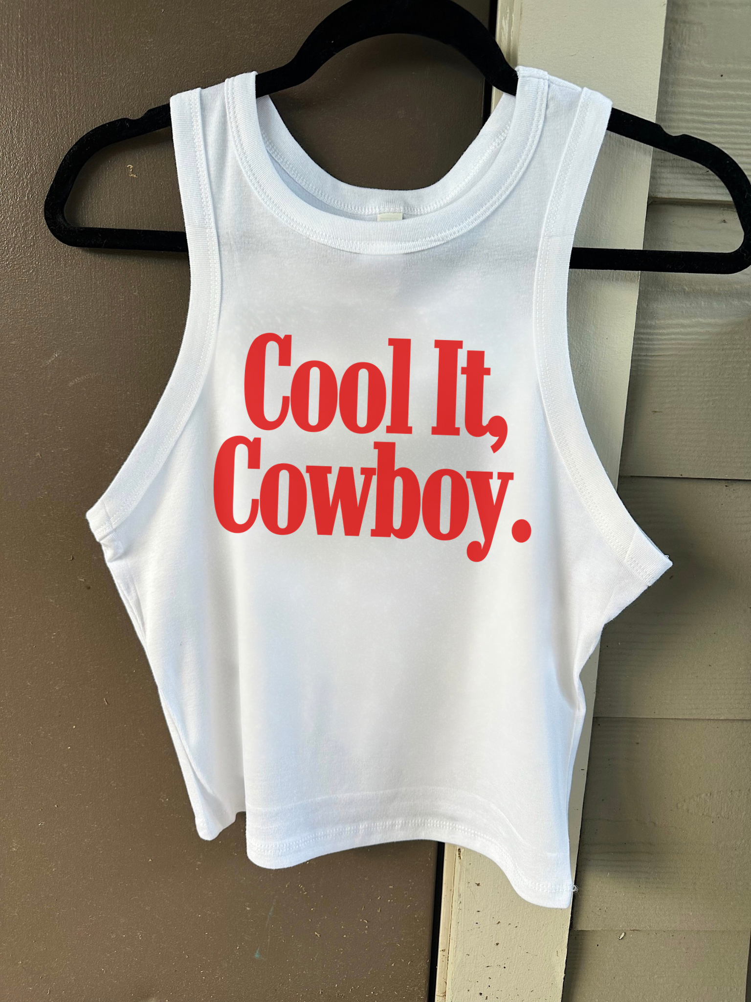 Cool It, Cowboy Cropped Tank