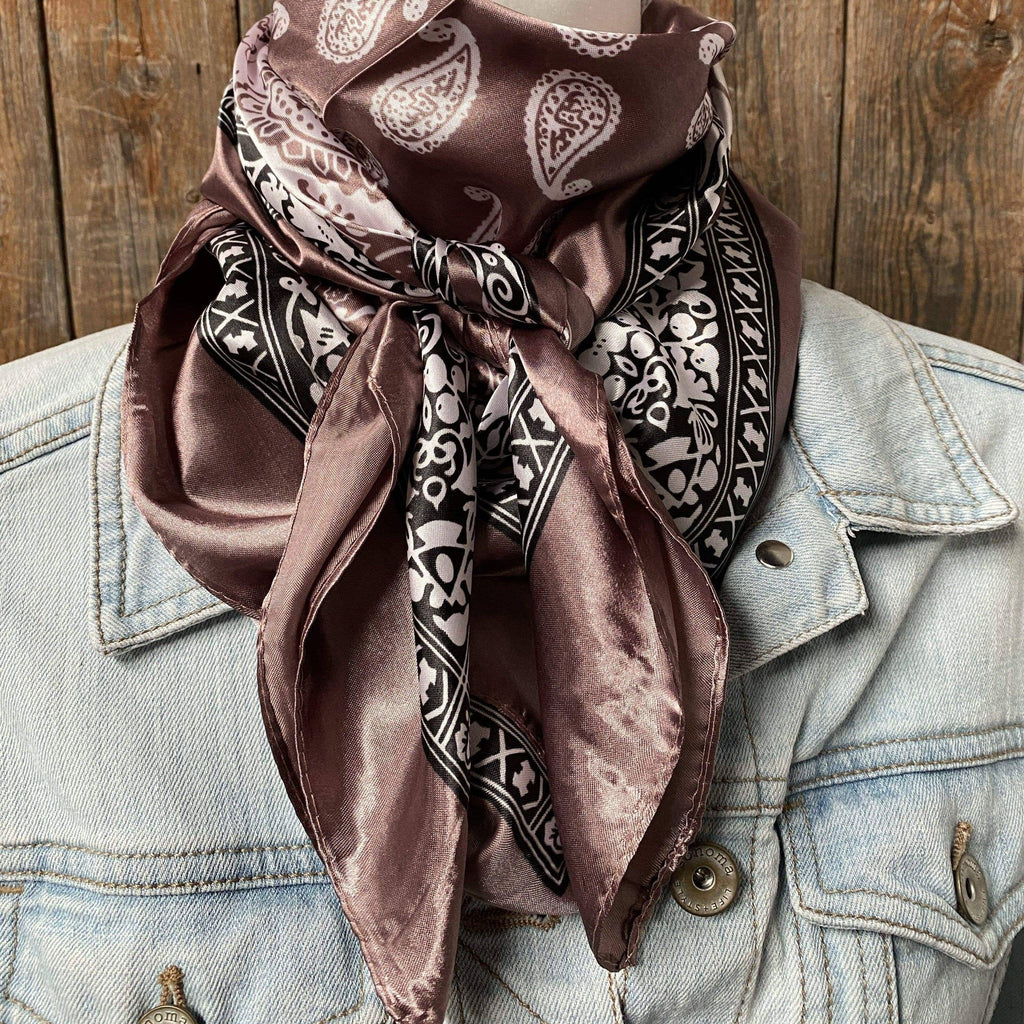 Two Tone Paisley Wild Rag - Western Scarf