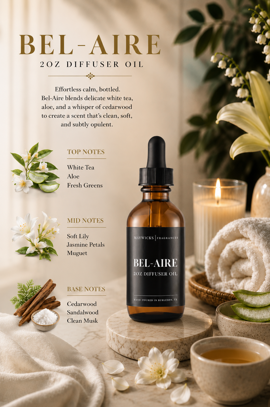 Scented Diffuser Oil: Cashmere Vanille