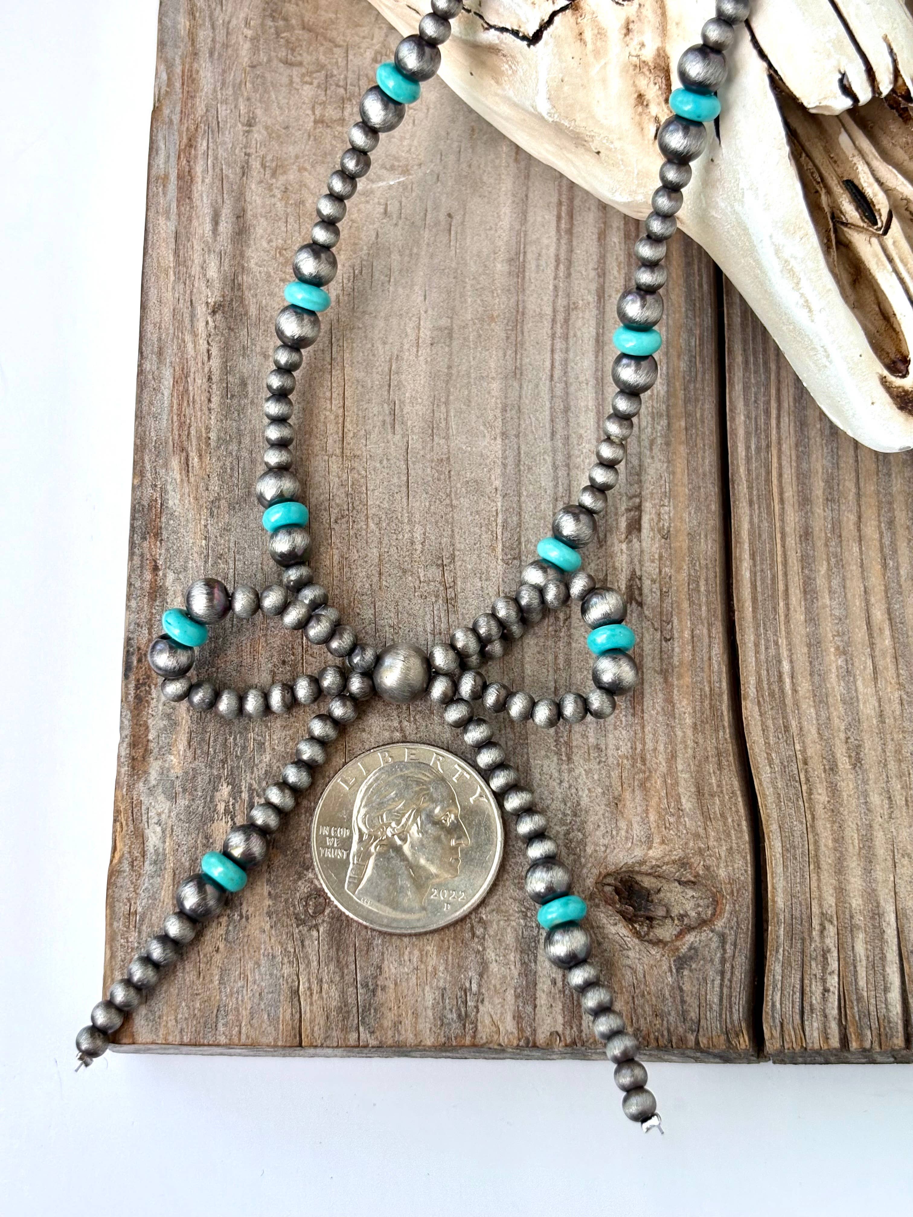 Western Style Navajo Pearl Bow Necklace