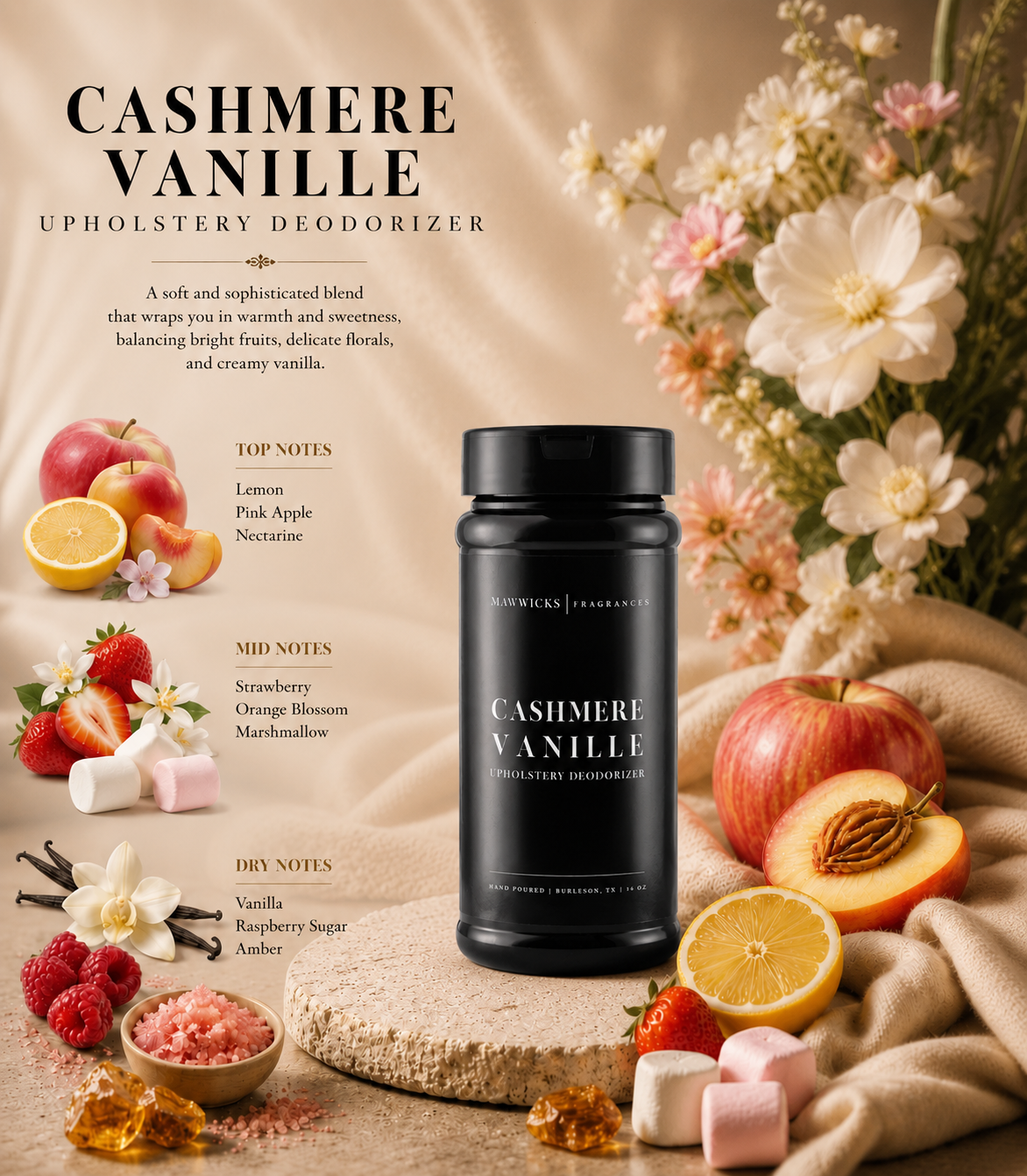 Scented Upholstery Deodorizer: Luxe