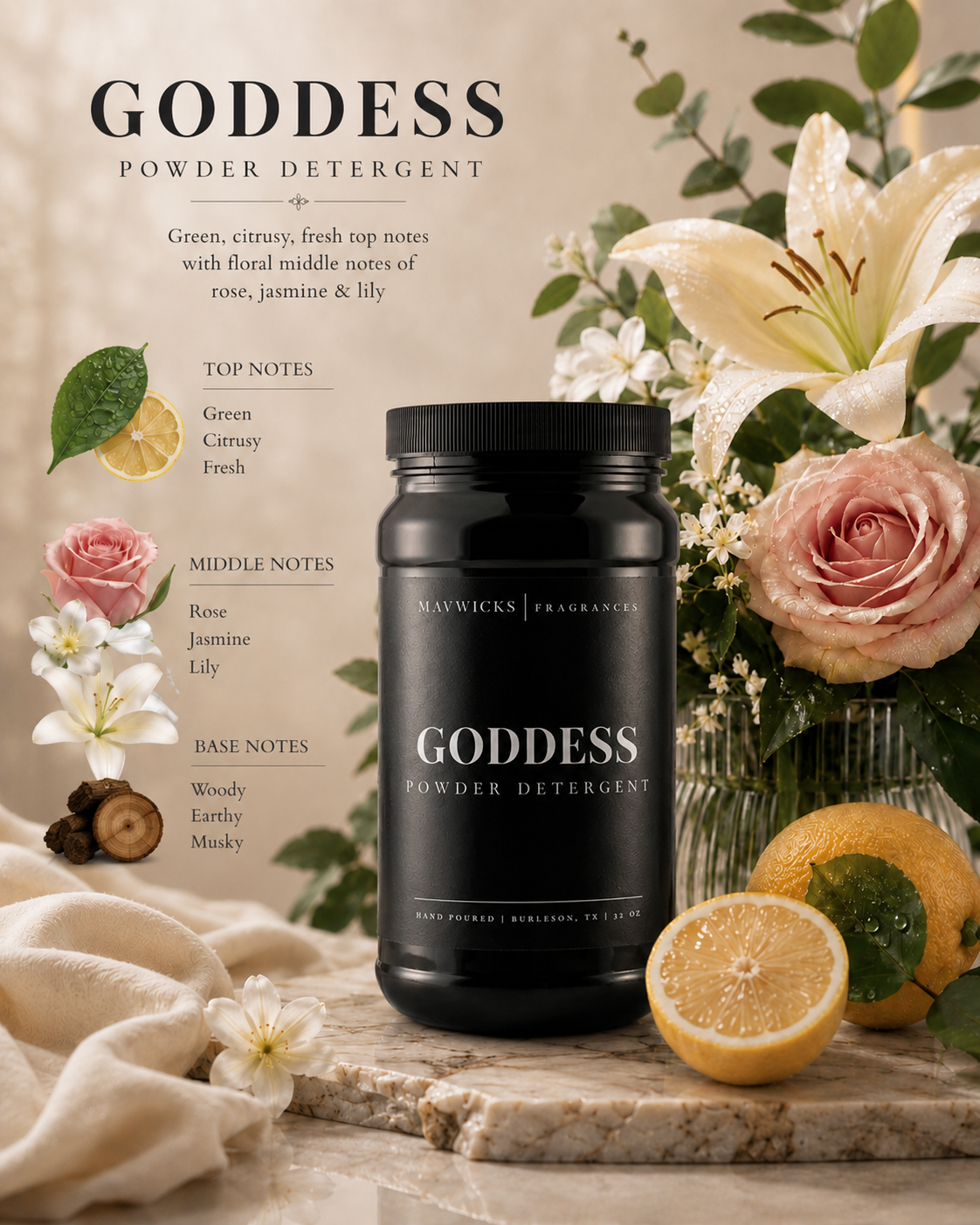 Powdered Luxury Laundry Detergent: Enchanted Rouge