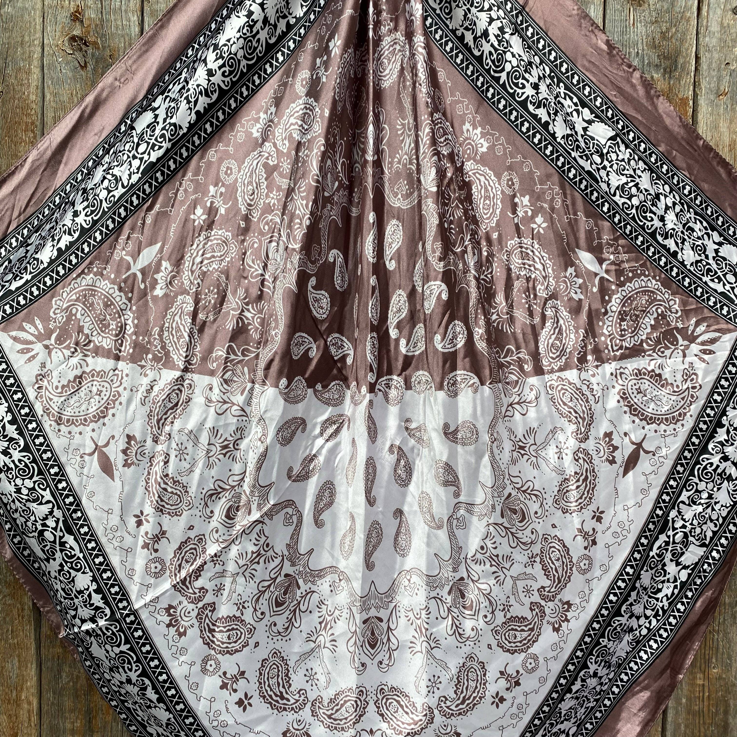 Two Tone Paisley Wild Rag - Western Scarf