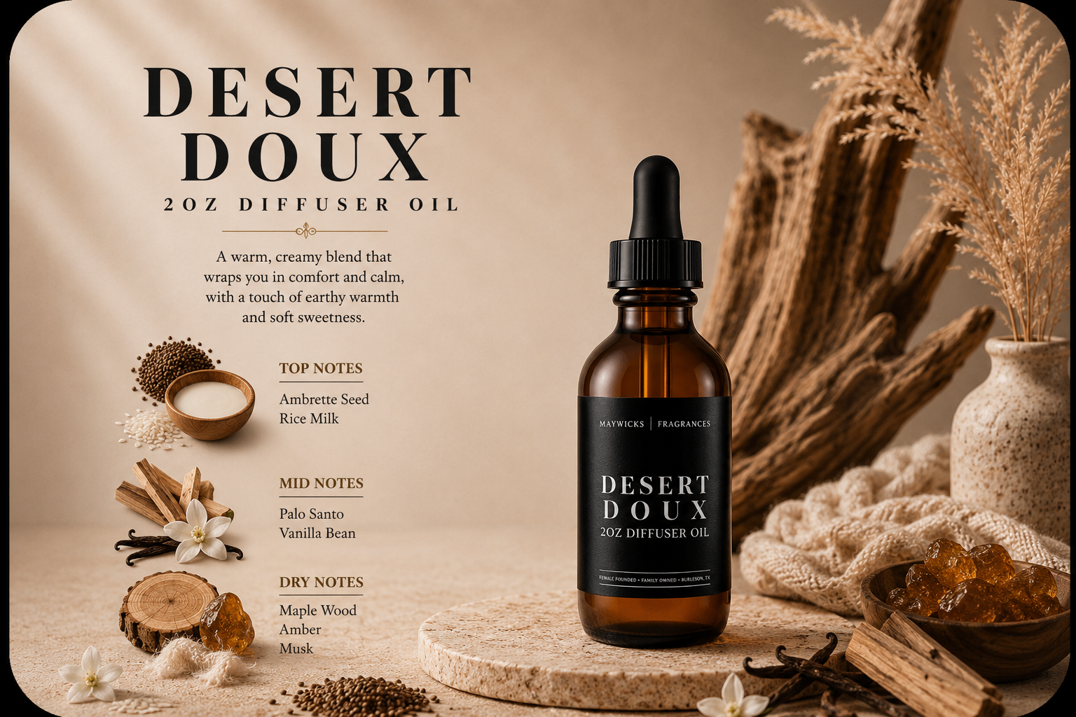 Scented Diffuser Oil: Luxe