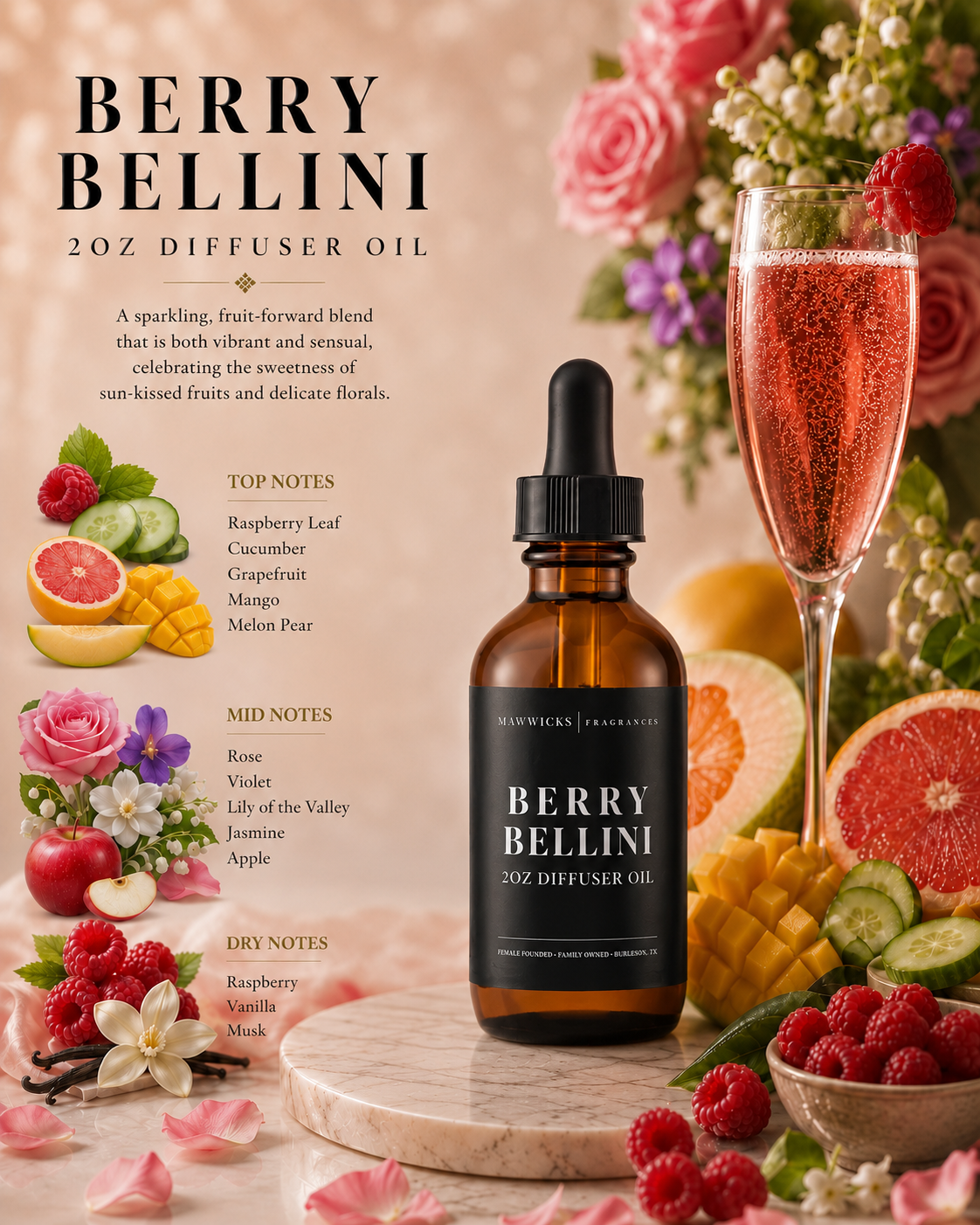 Scented Diffuser Oil: Cashmere Vanille