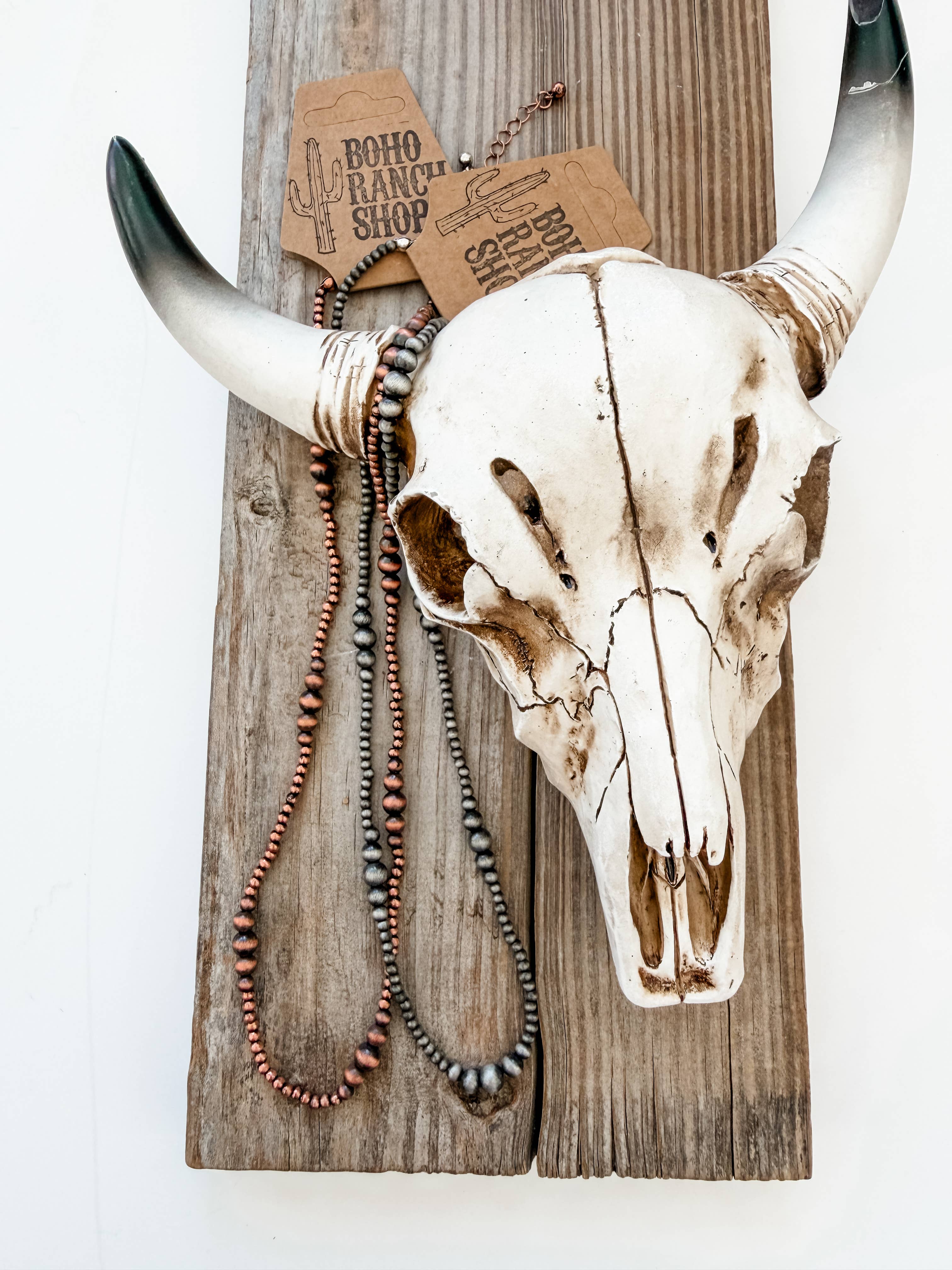 Western Style Navajo Pearl Necklace: SILVER