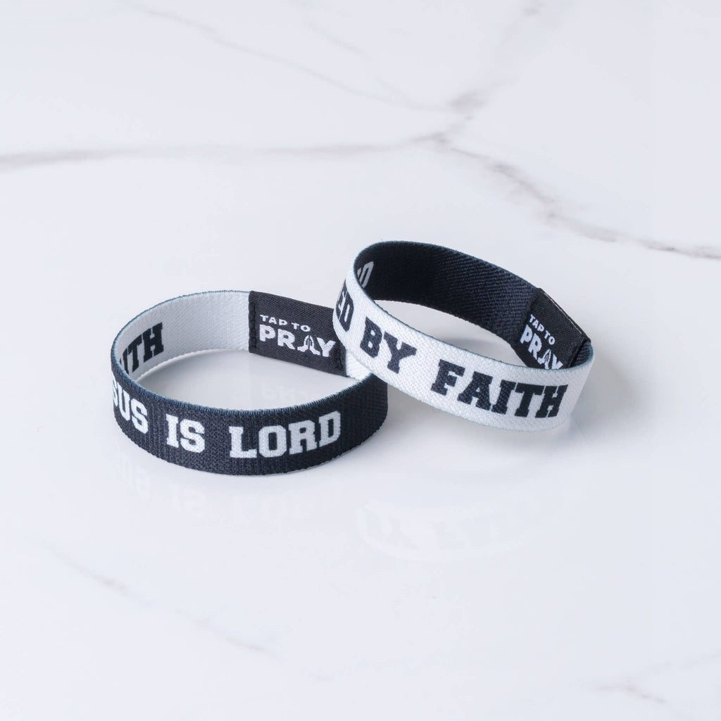 Tap To Pray™ Wristbands - Jesus Is Lord/ Powered by Faith