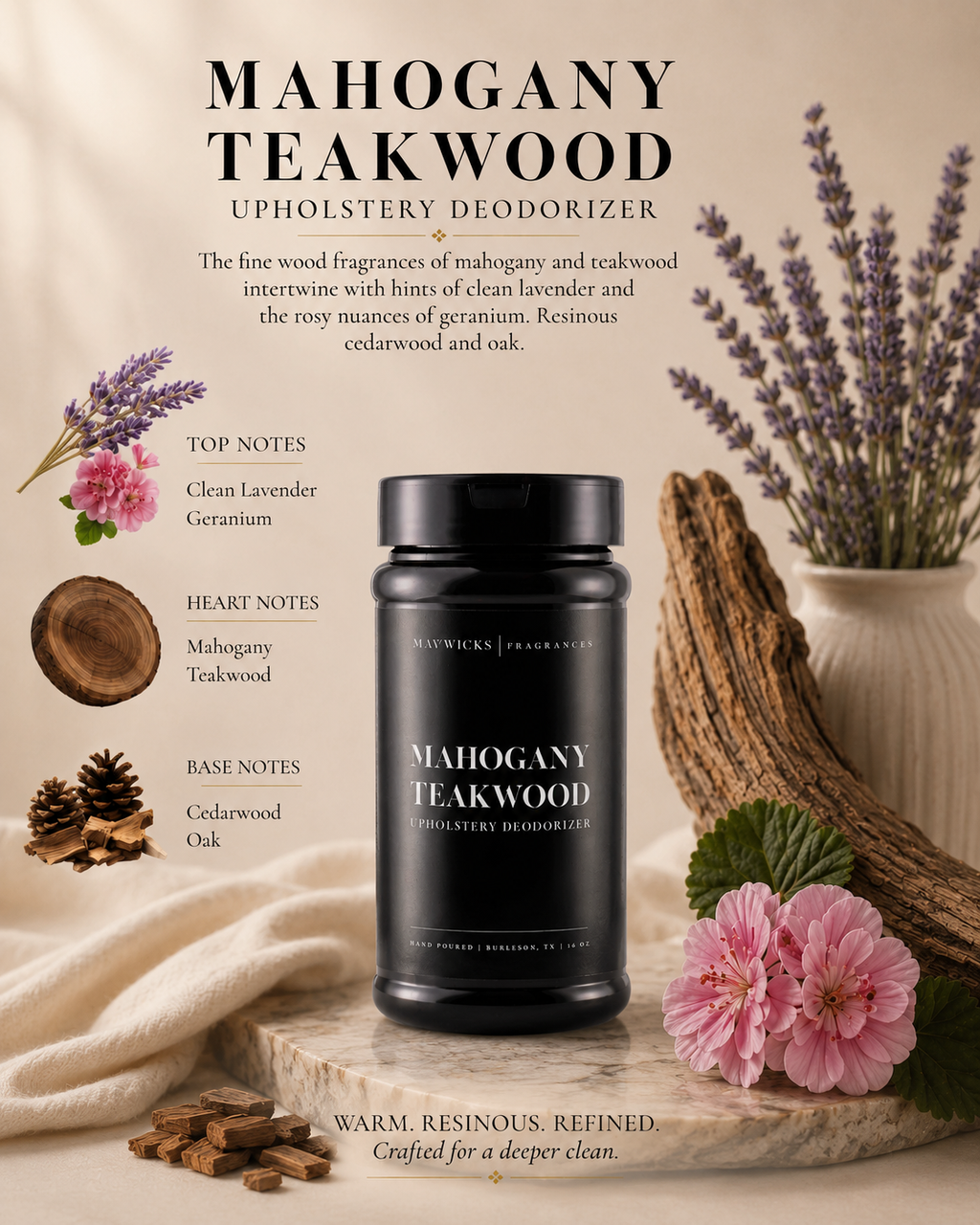 Scented Upholstery Deodorizer: Luxe