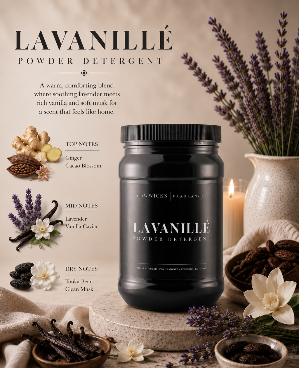 Powdered Luxury Laundry Detergent: Enchanted Rouge