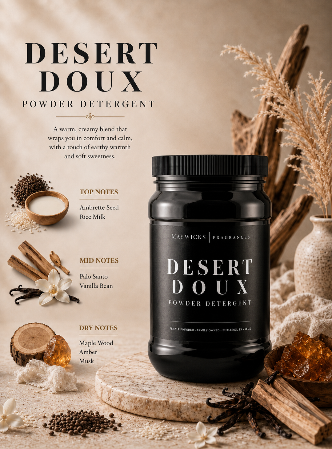 Powdered Luxury Laundry Detergent: Enchanted Rouge