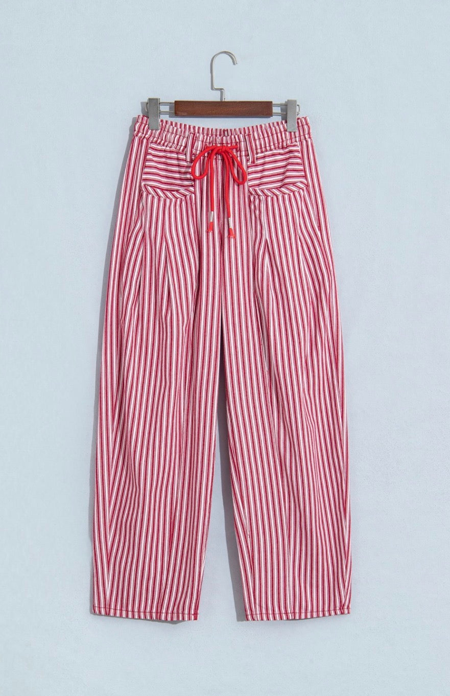 Red Striped Pants