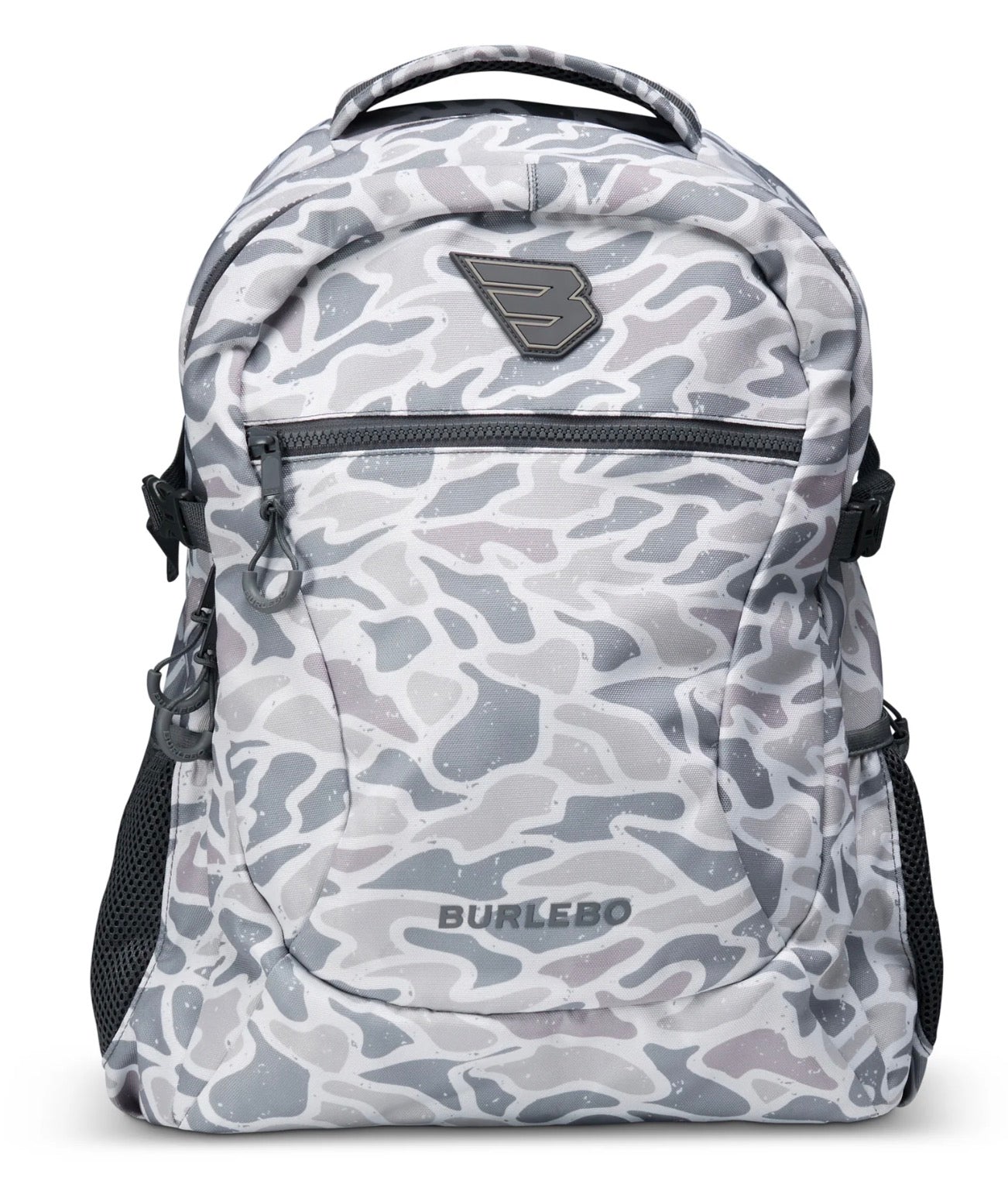 White camo BURLEBO backpack