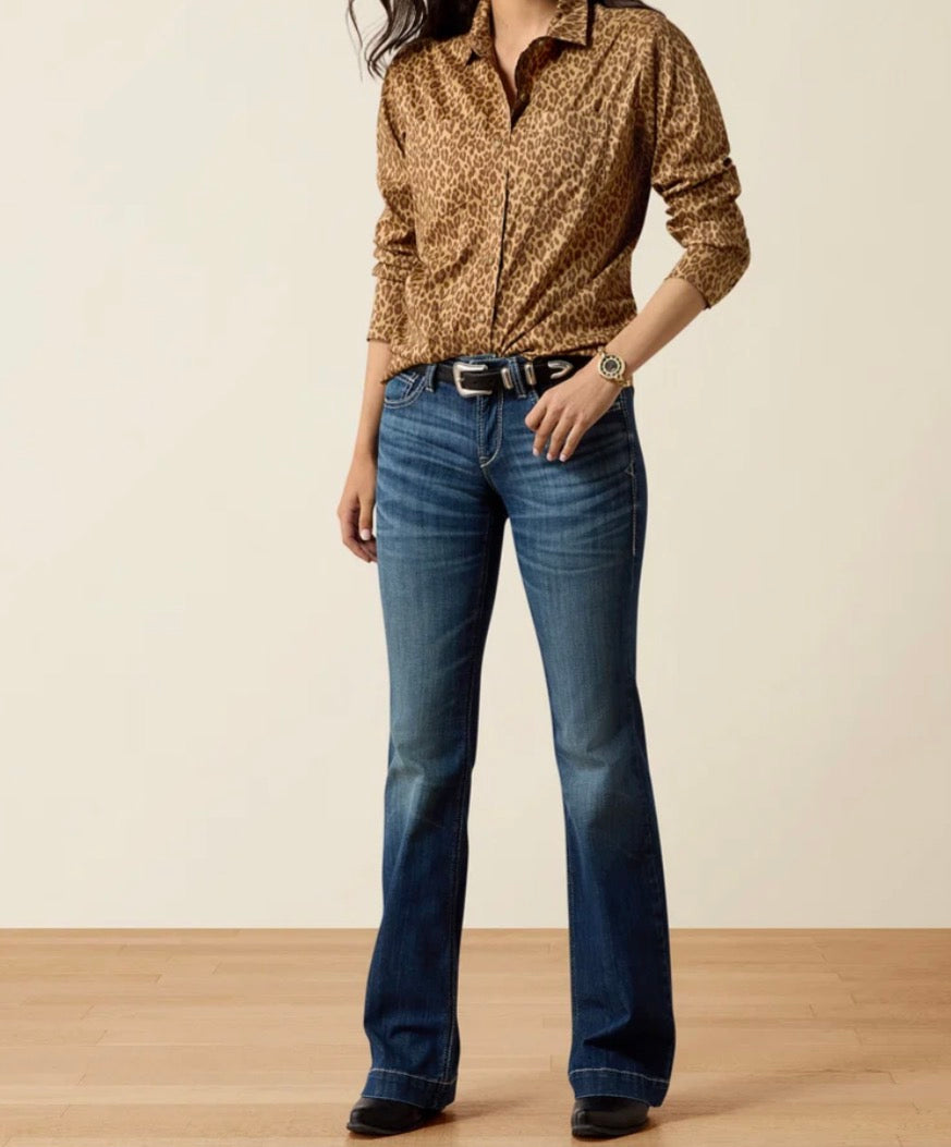 Faded leopard women’s Ariat shirt