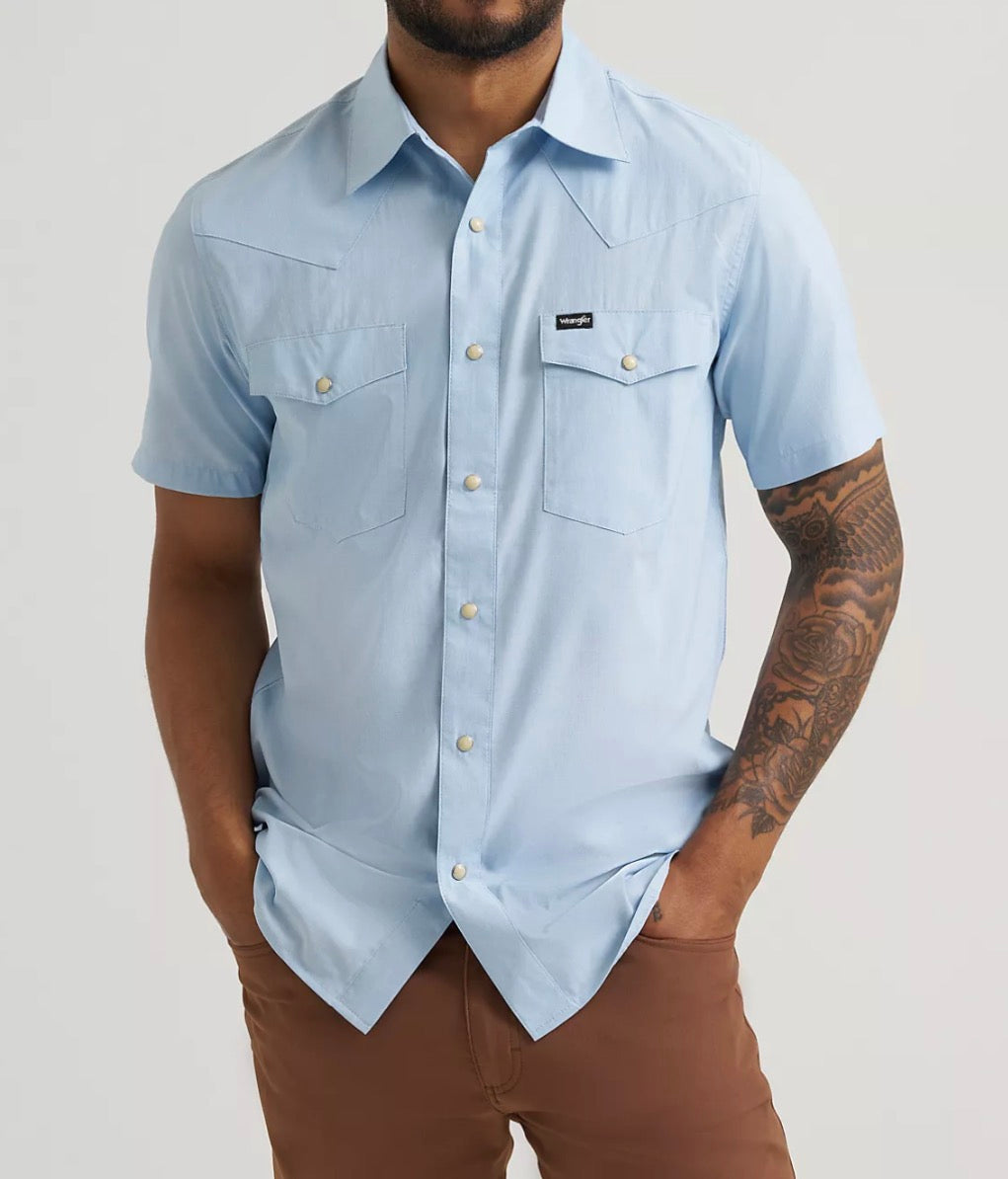 Wrangler all terrain utility shirt cerulean