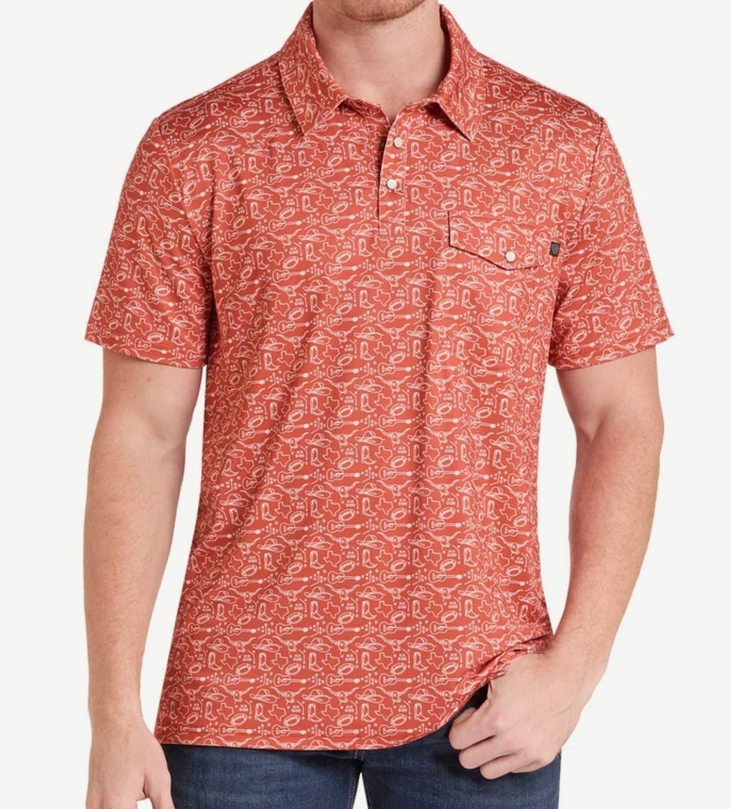 Texas Longorn Rock & Roll Polo