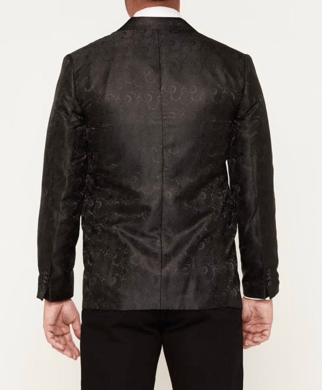 Black Paisley Jacquard Sports Coat