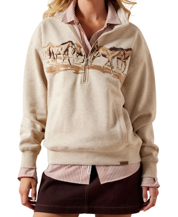 Ariat Women's Running Wild 1/2 Zip Sweatshirt