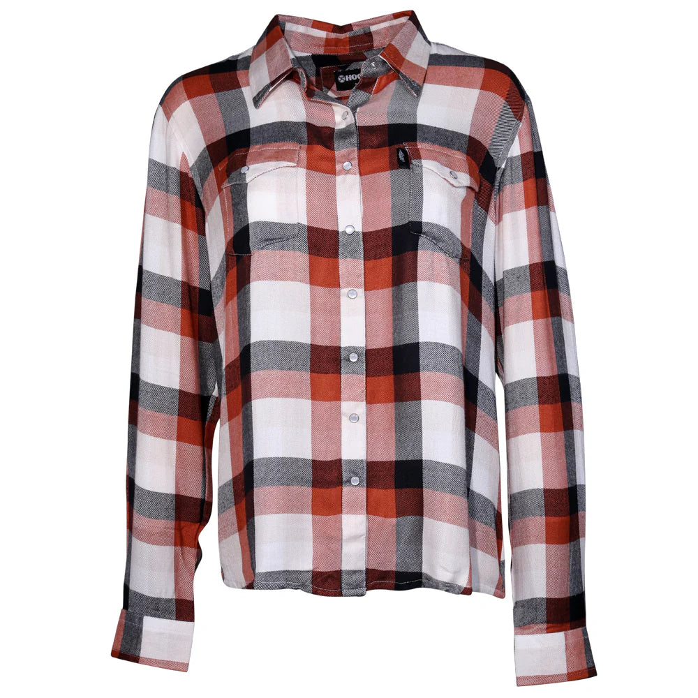 Hooey Orange/Navy Flannel