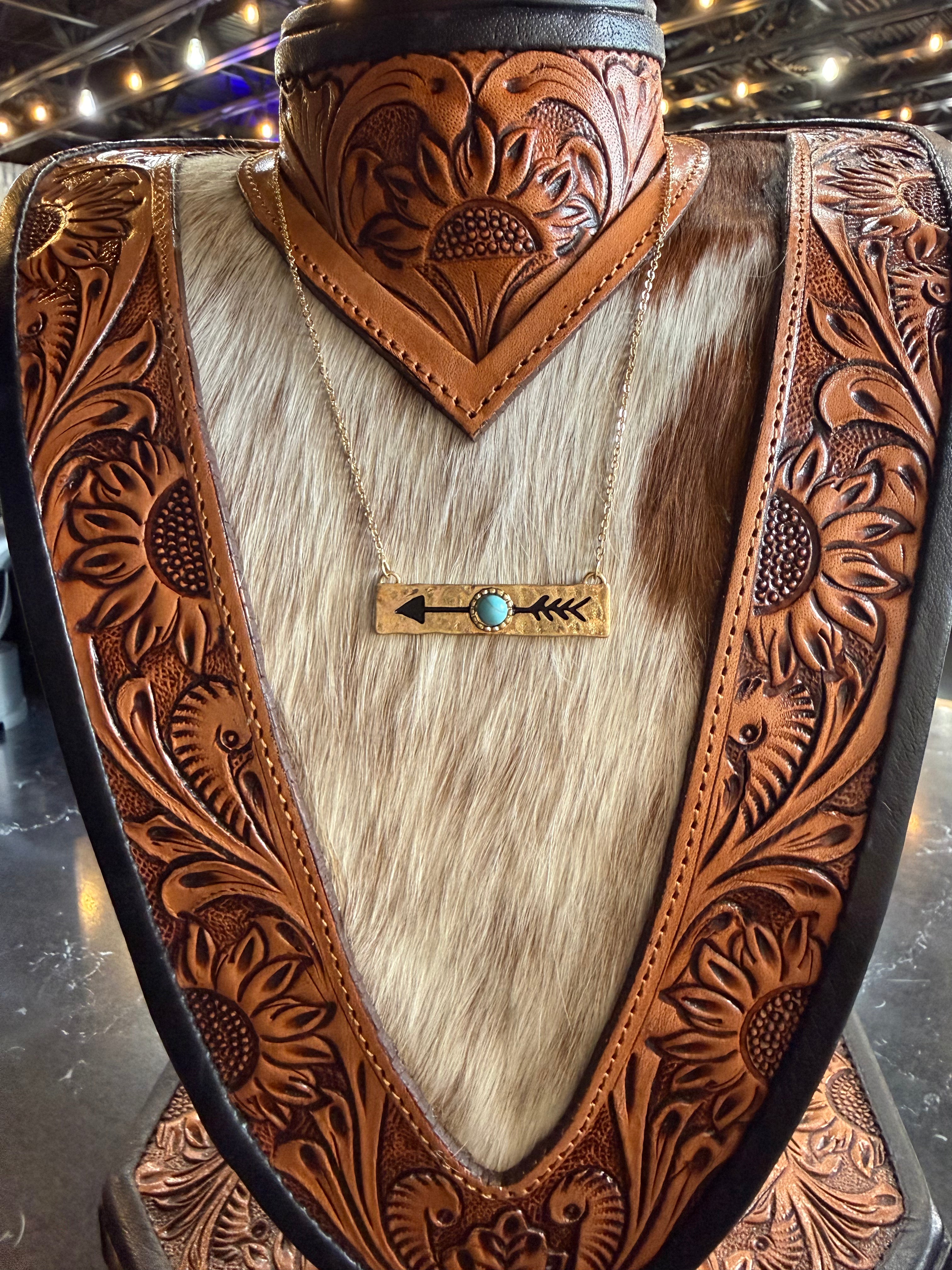 Gold and turquoise arrow set