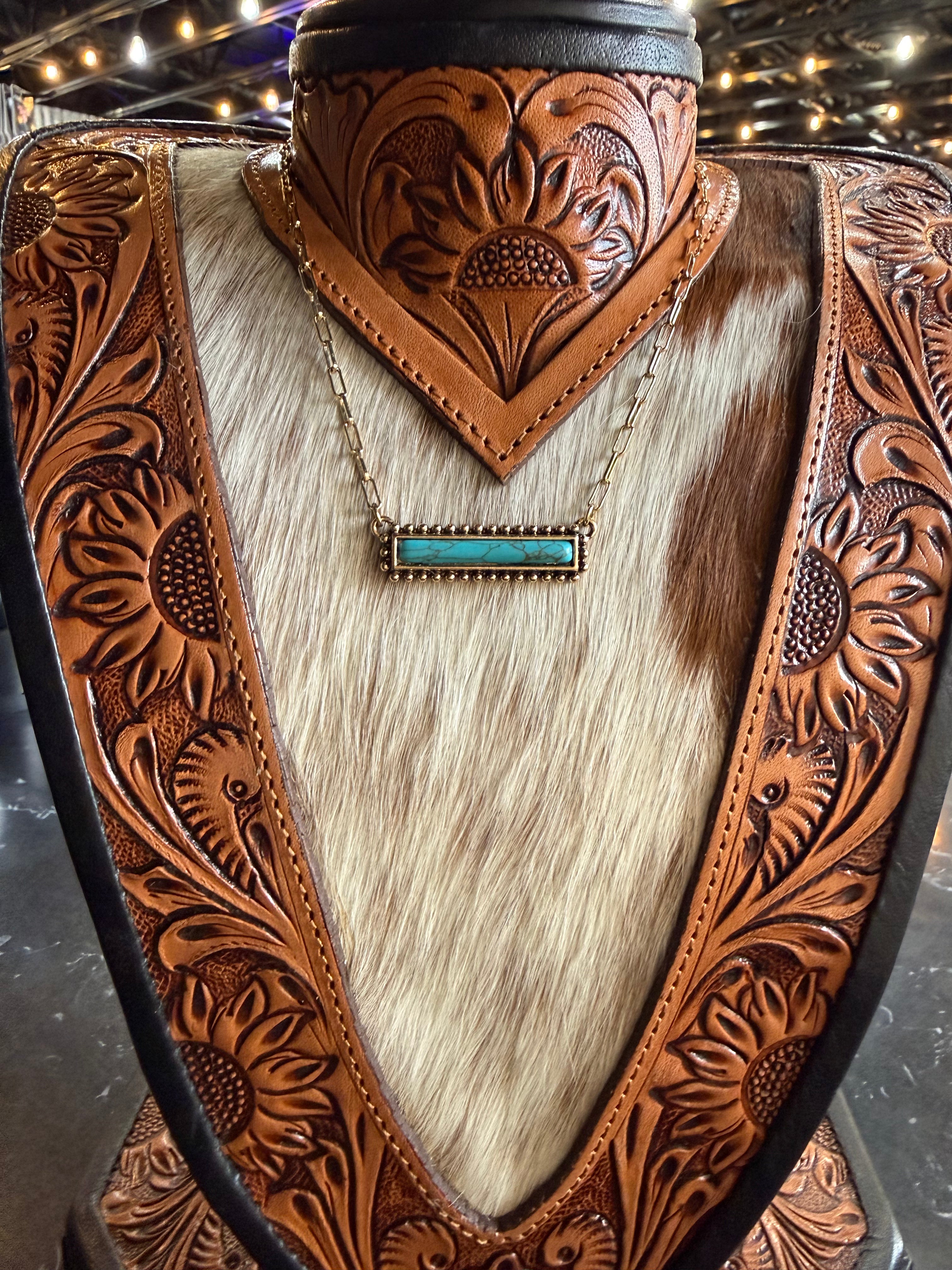 Gold and turquoise bar set