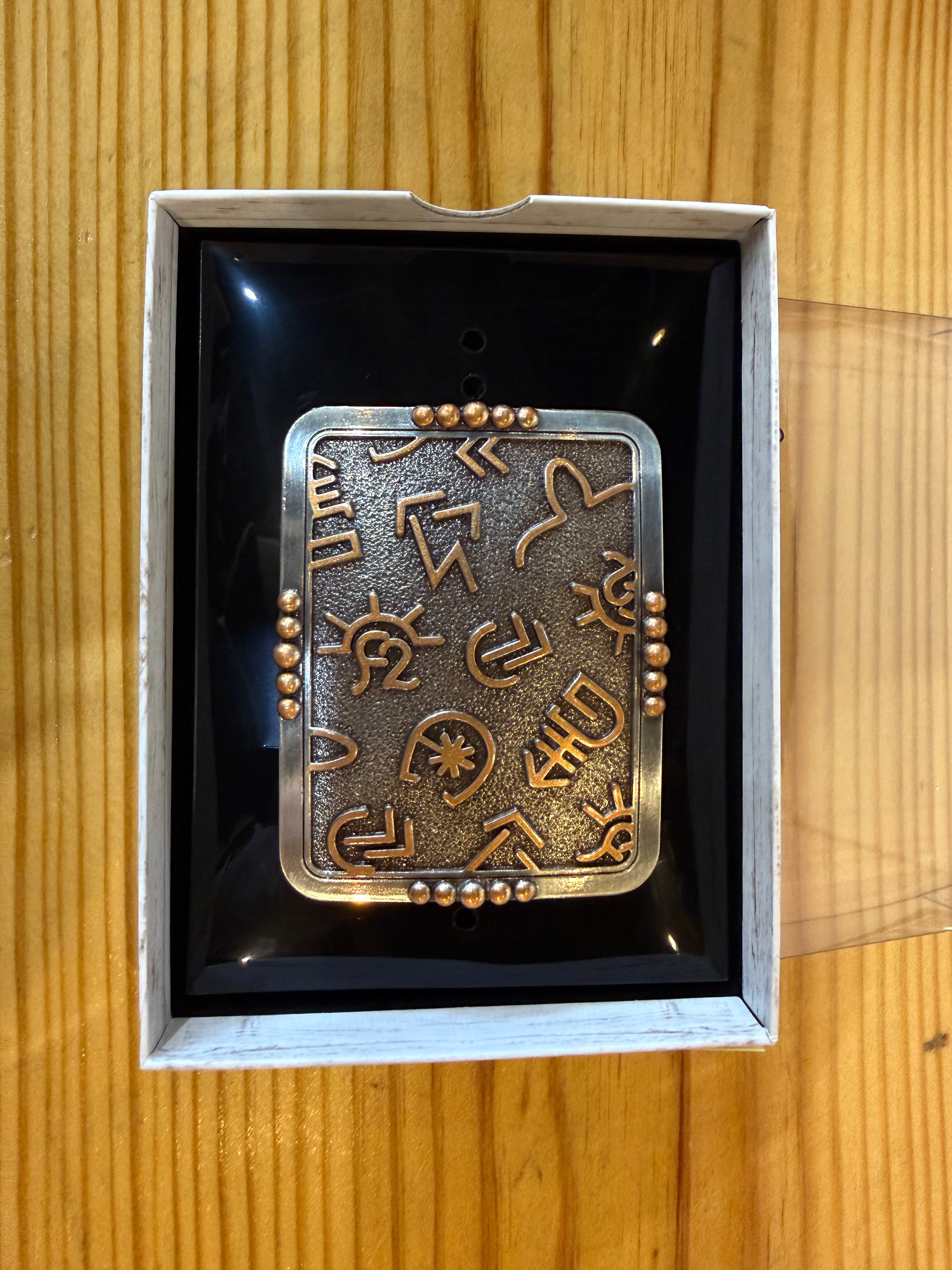 Cattle brand belt buckle
