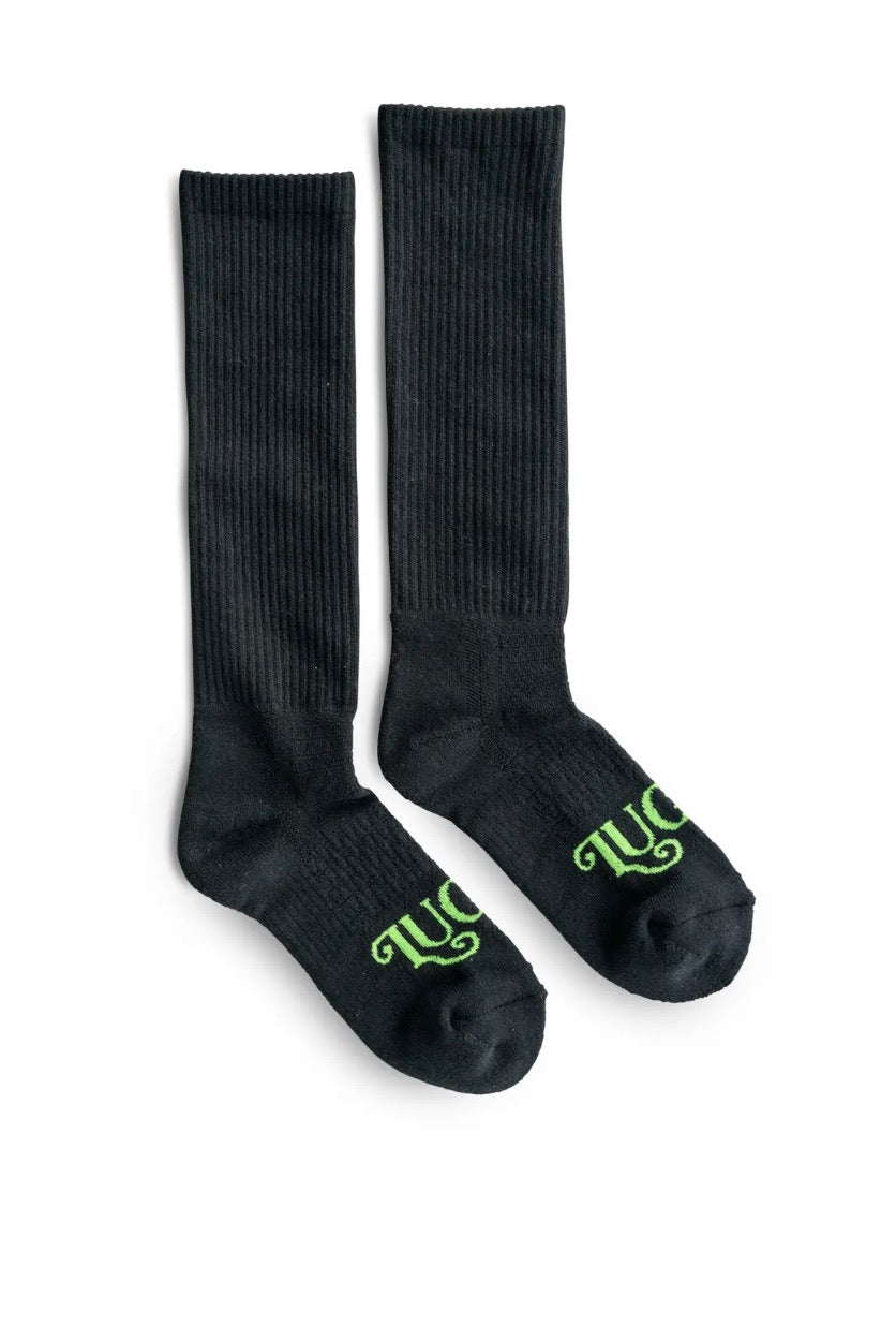 The Cowboy Black Performance Boot Socks