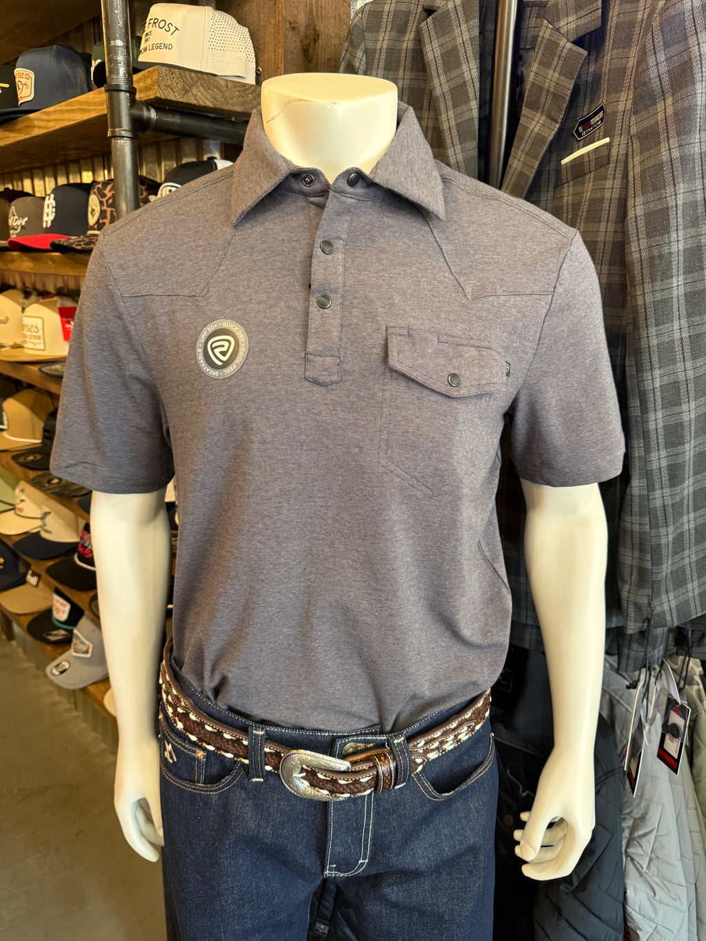 Solid Melange Rock & Roll Polo