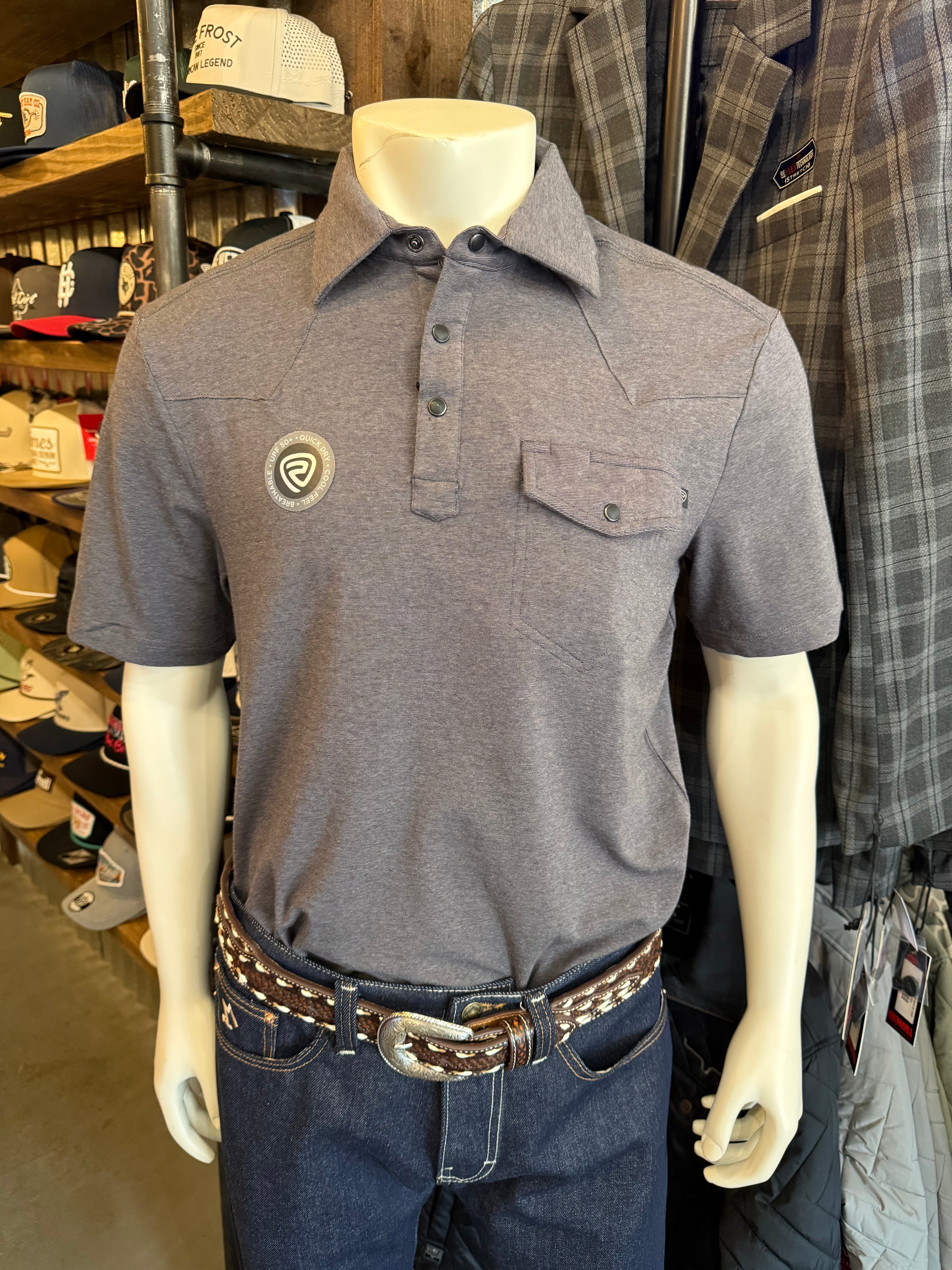 Solid Melange Rock & Roll Polo