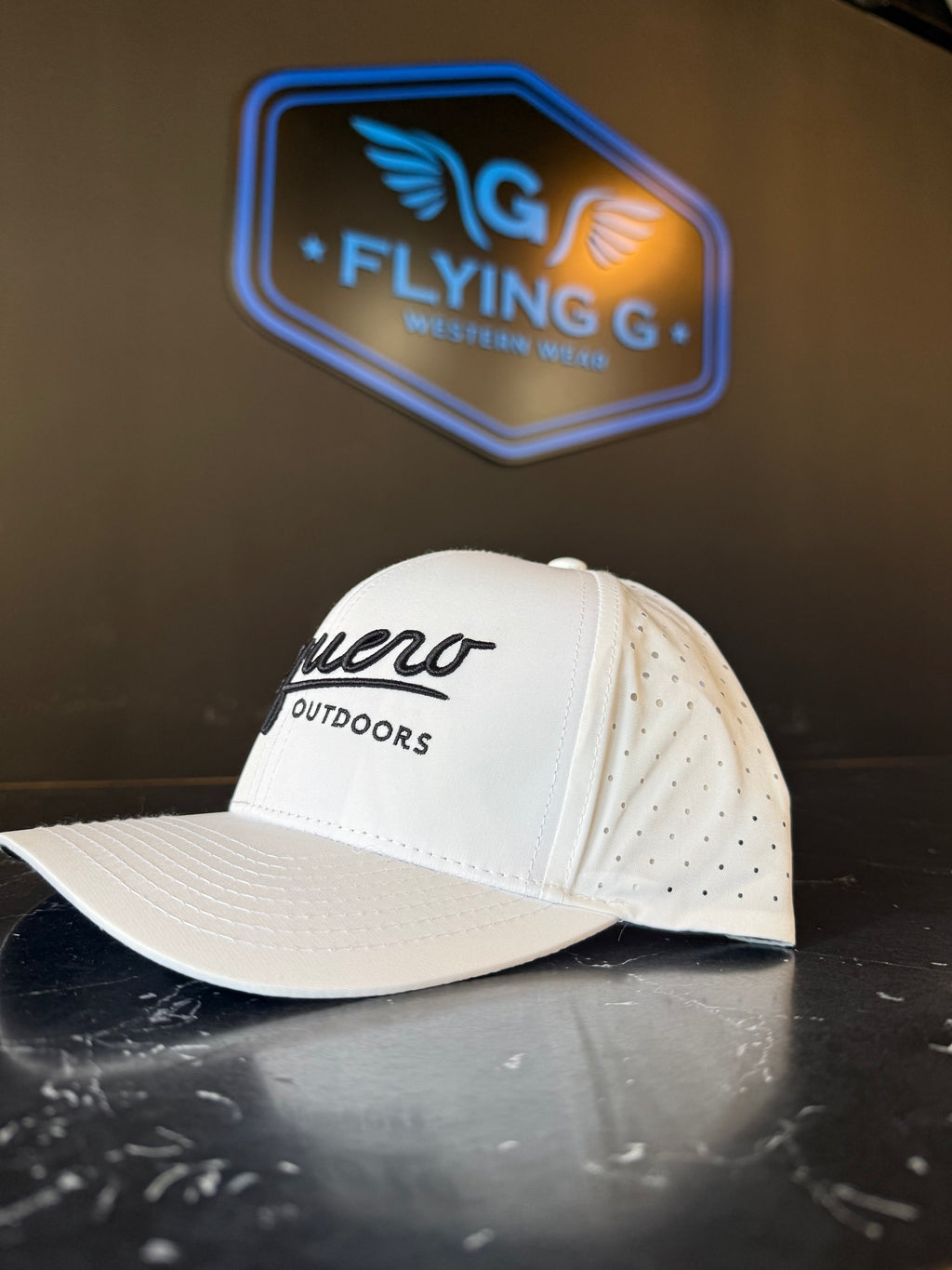White Vaquero Performance Cap