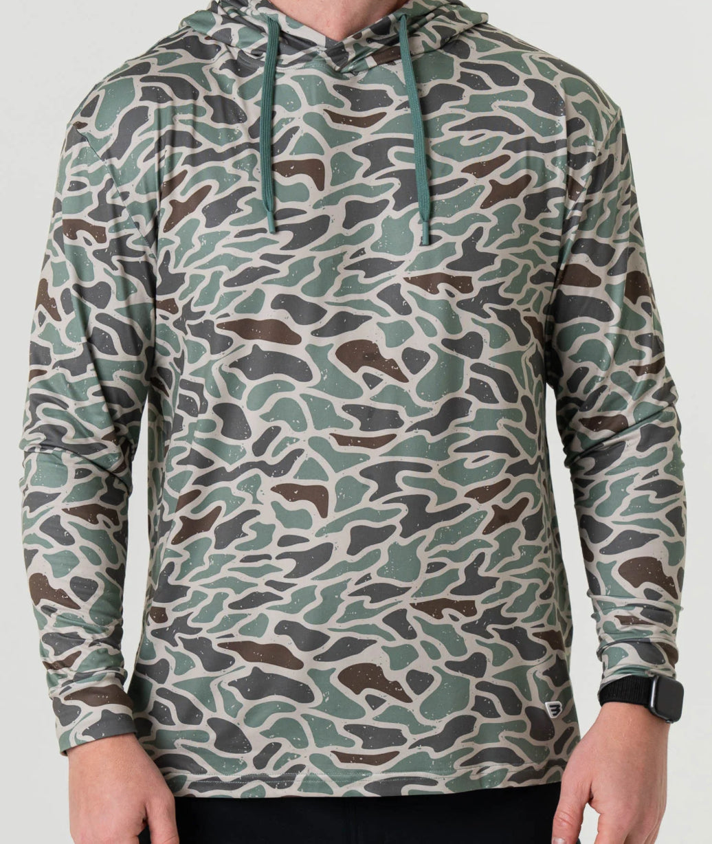 Retro duck camo BURLEBO performance hoodie
