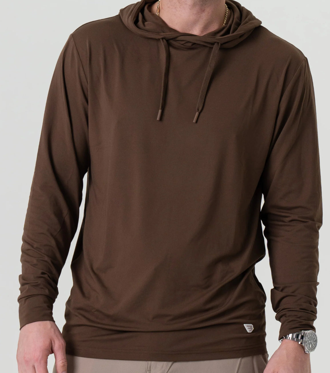 Brown BURLEBO performance hoodie