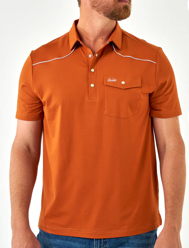 BURLEBO orange performance polo