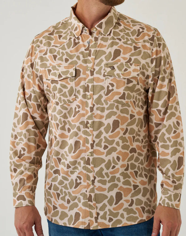 BURLEBO venado camo western shirt