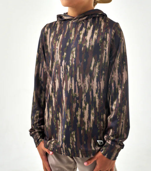 BURLEBO youth midland camo performance hoodie