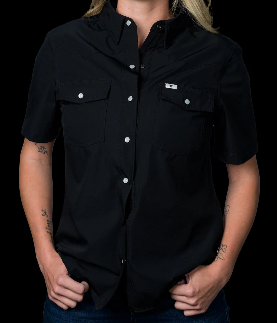 Women’s black Ferrell short sleeve