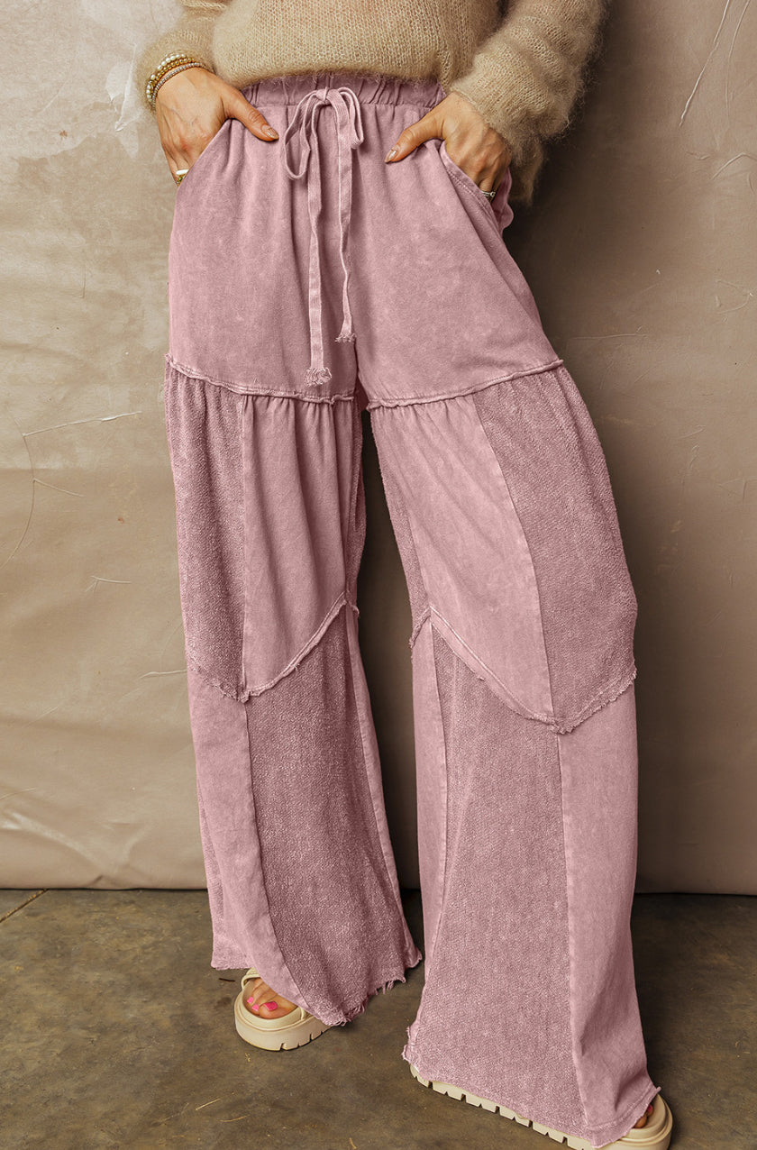 Pink mineral wash pants