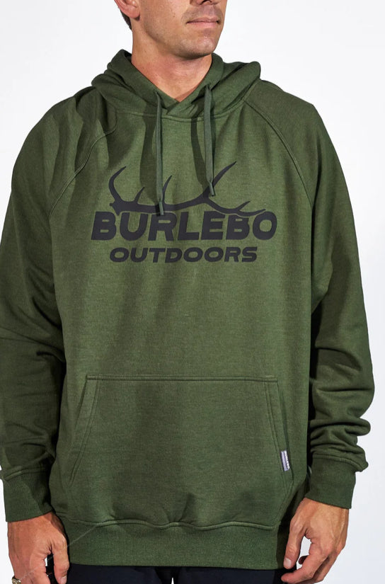 Green BURLEBO outdoors fleece hoodie