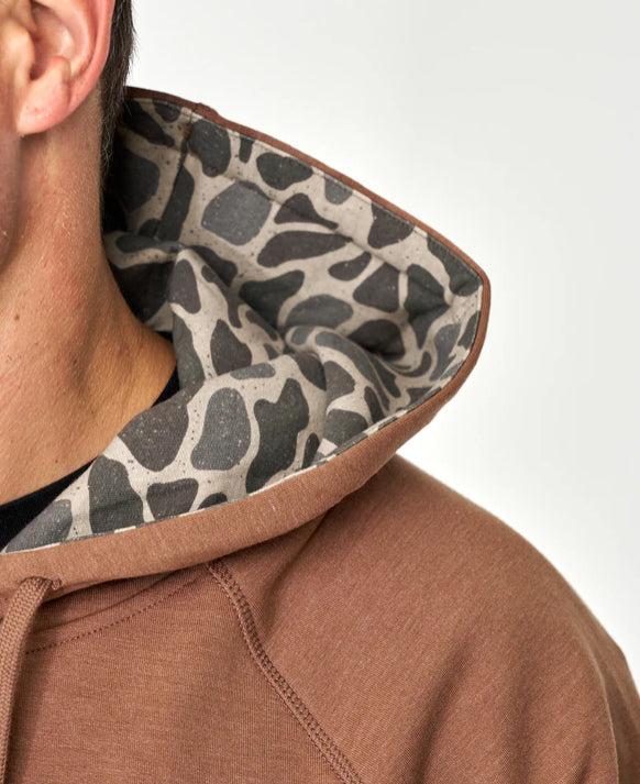 Tan/camo BURLEBO fleece hoodie