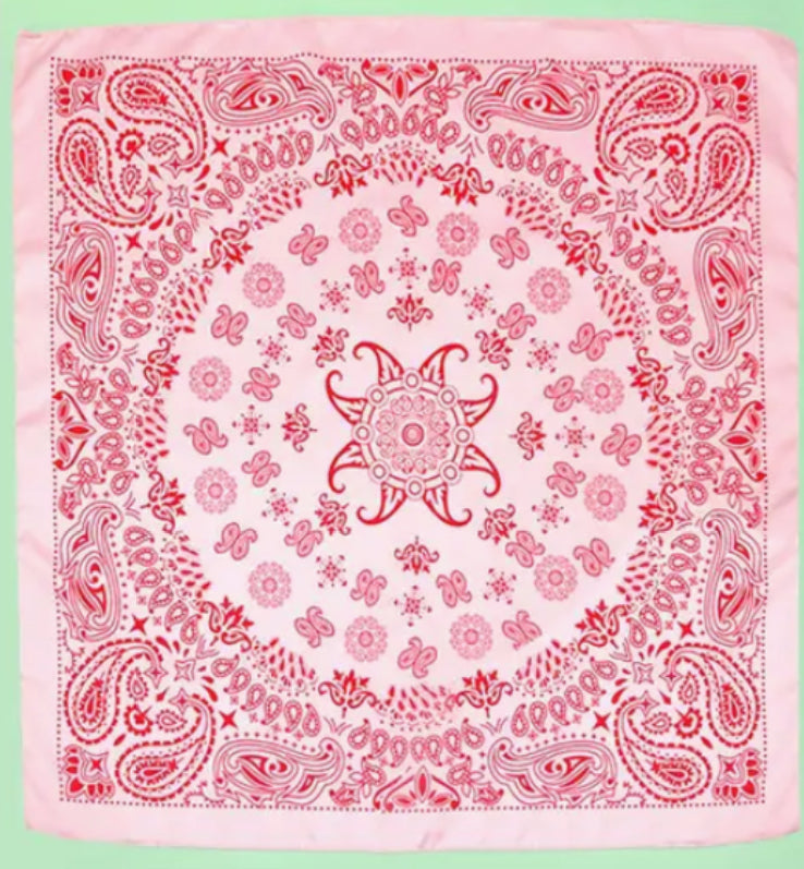 Pink patterned wild rag