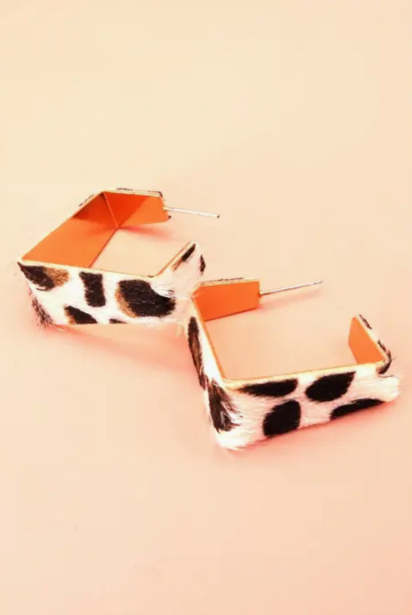 Leopard print earrings