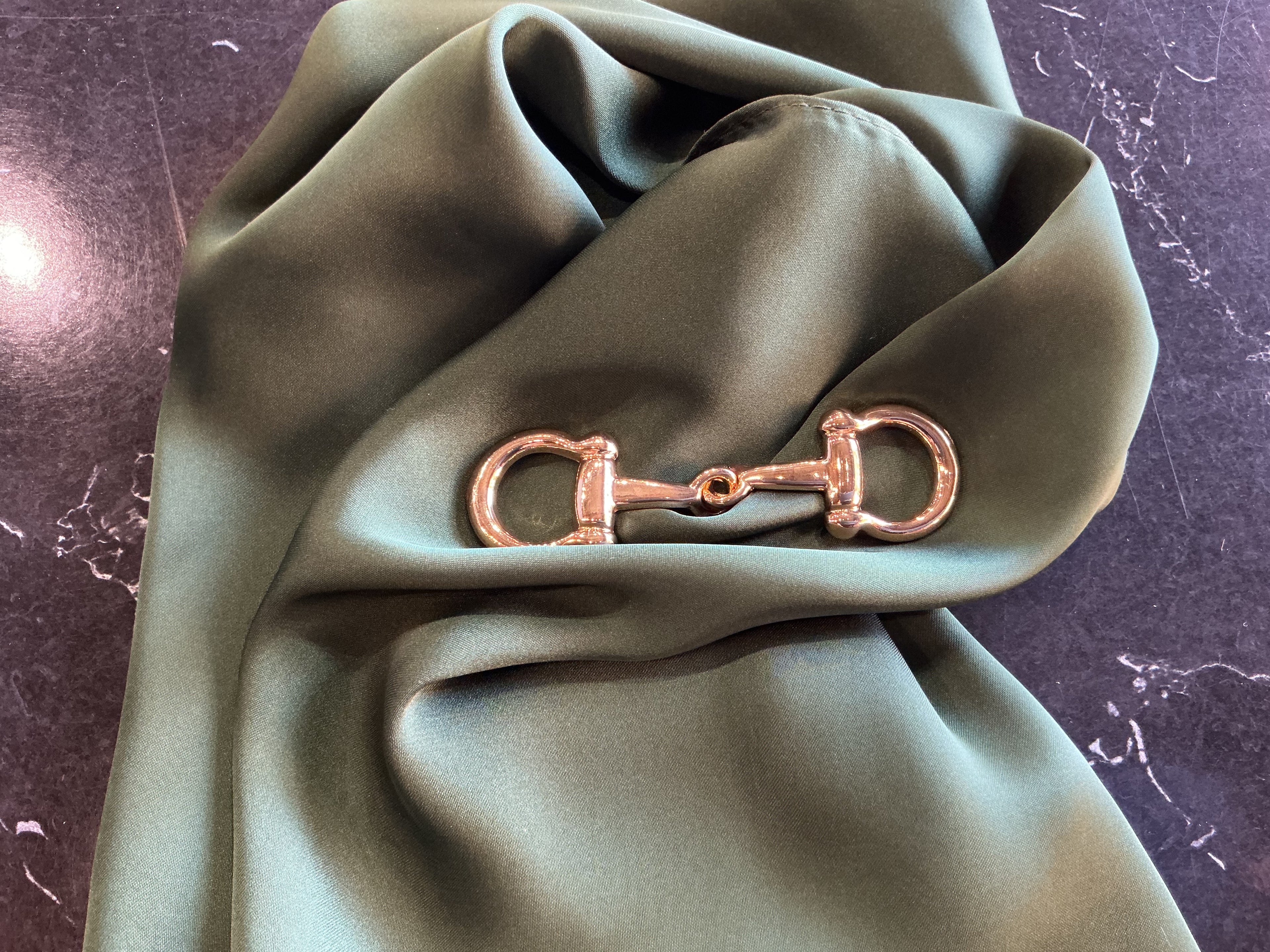 Gold snaffle bit