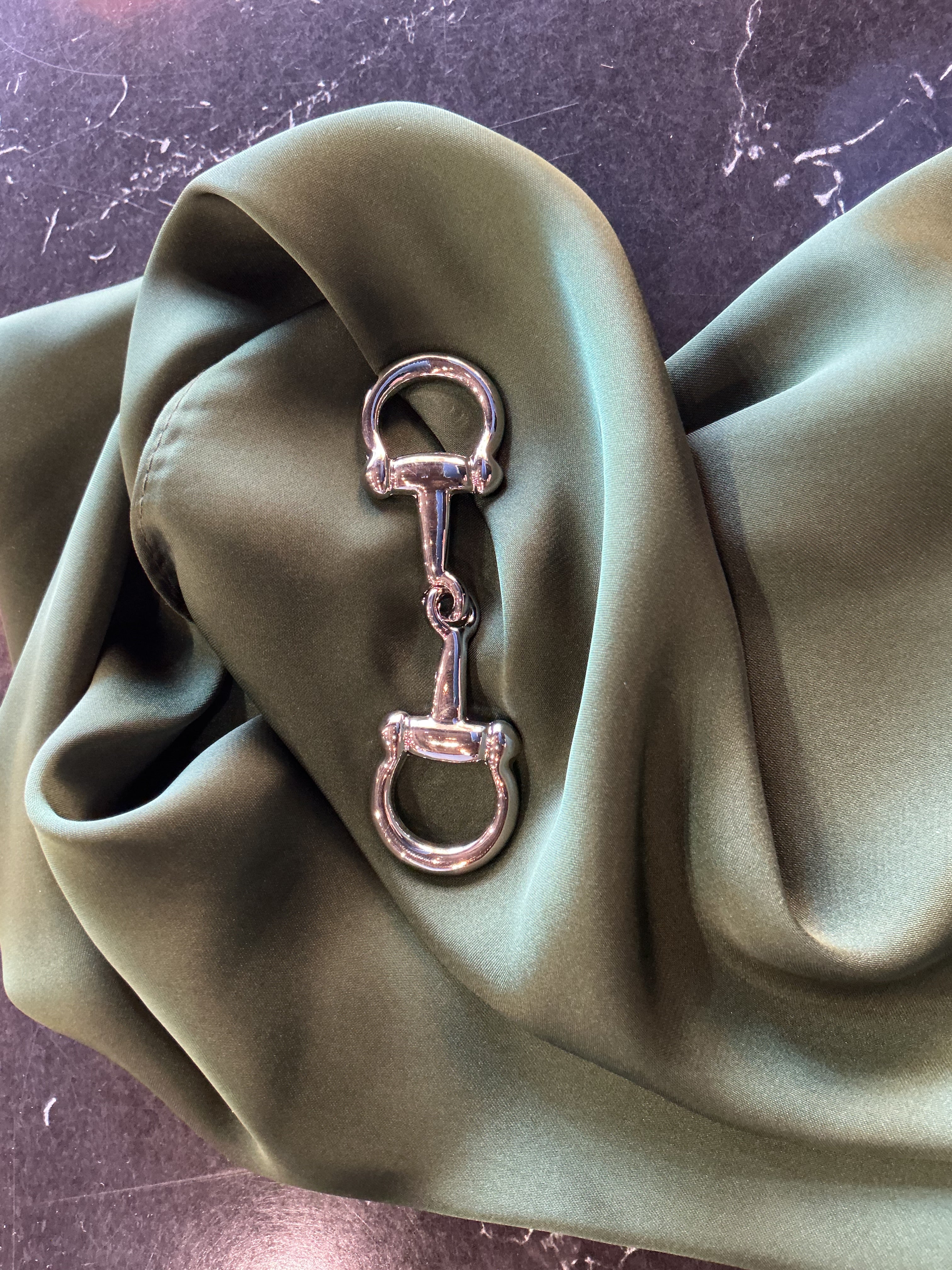 Silver snaffle bit